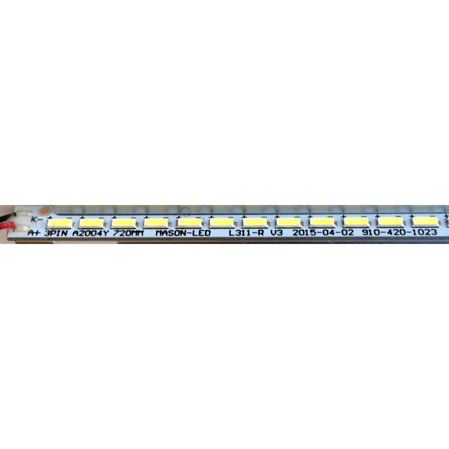 KIT DE LED'S PARA TV (2 PIEZAS) / WESTINGHOUSE 2642DH010 R / 2642DH000 L / E257384 / 910-420-1022 / 910-420-1023 / 3PIN A2004Y 720MM MASON-LED L311-R V3 / A2004Y / L311-R V3 / PANEL T420DK1-QS1-LY1 / MODELOS WE42UC4200 TW-01301-C042M / CLB42B4000S - Imagen 3