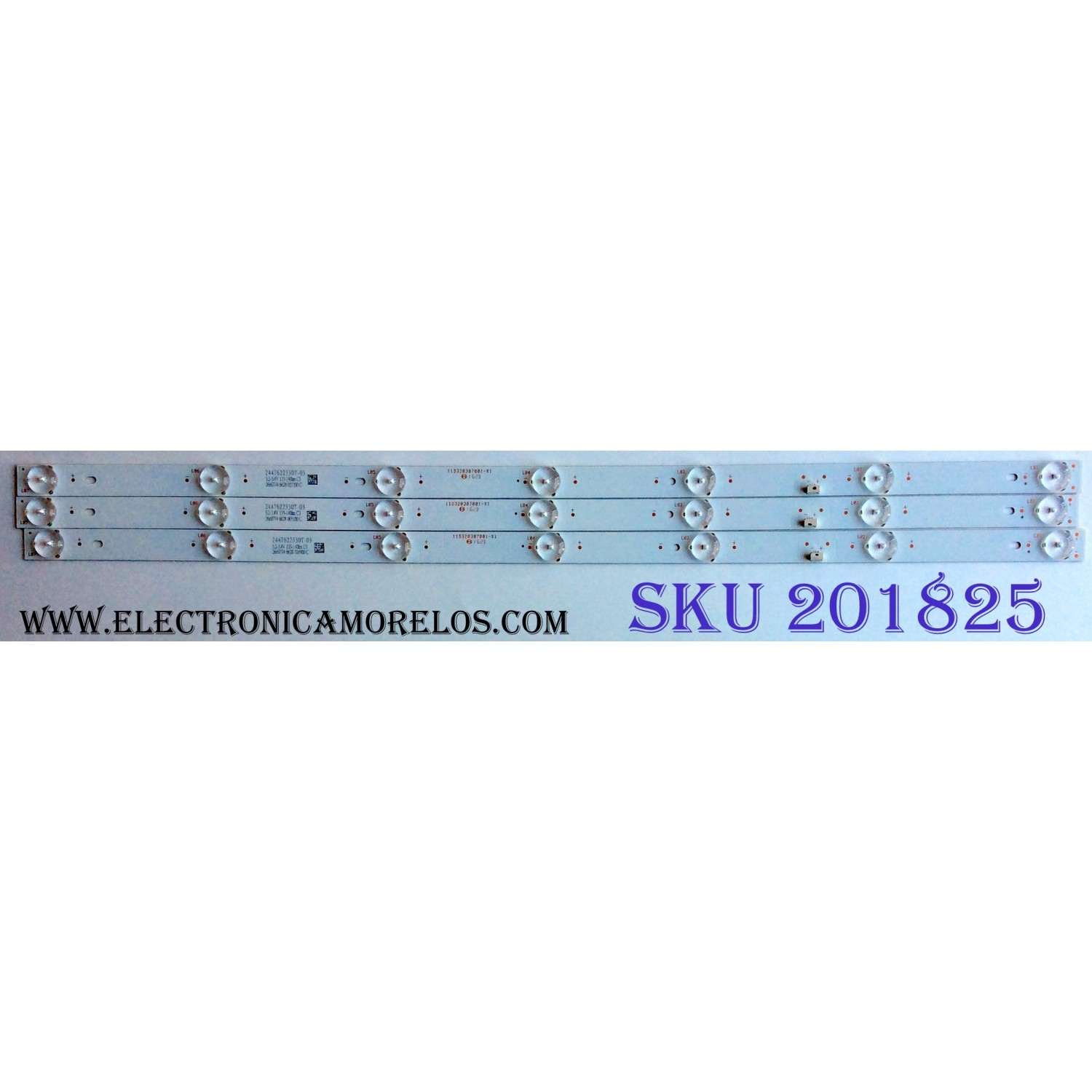 KIT DE LED'S PARA TV (3 PIEZAS) / ELEMENT 11D320307001-X1 / 2447622330T-03 / 2660774 / PANEL HV320WHB-NB1 / BOEI320WX1-01 MODELOS ELEFW328 J6B6M / ELEFW328 LE32GJL4-B3