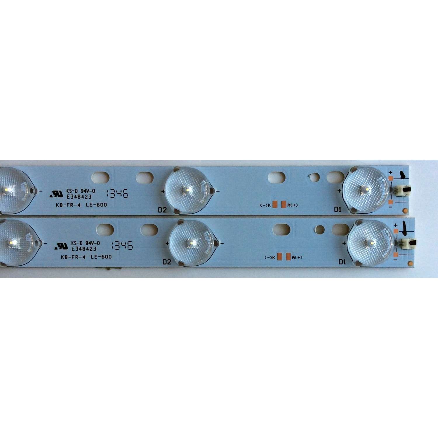 KIT DE LED'S PARA TV (2 PIEZAS) / SCEPTRE CA09PGHBYZF7B / E348423 / KB-FR-4 / LE-600 / PANEL'S CN32HA526 / HV320WX2-206 / MODELO X322BV-HDR8WX - Imagen 3