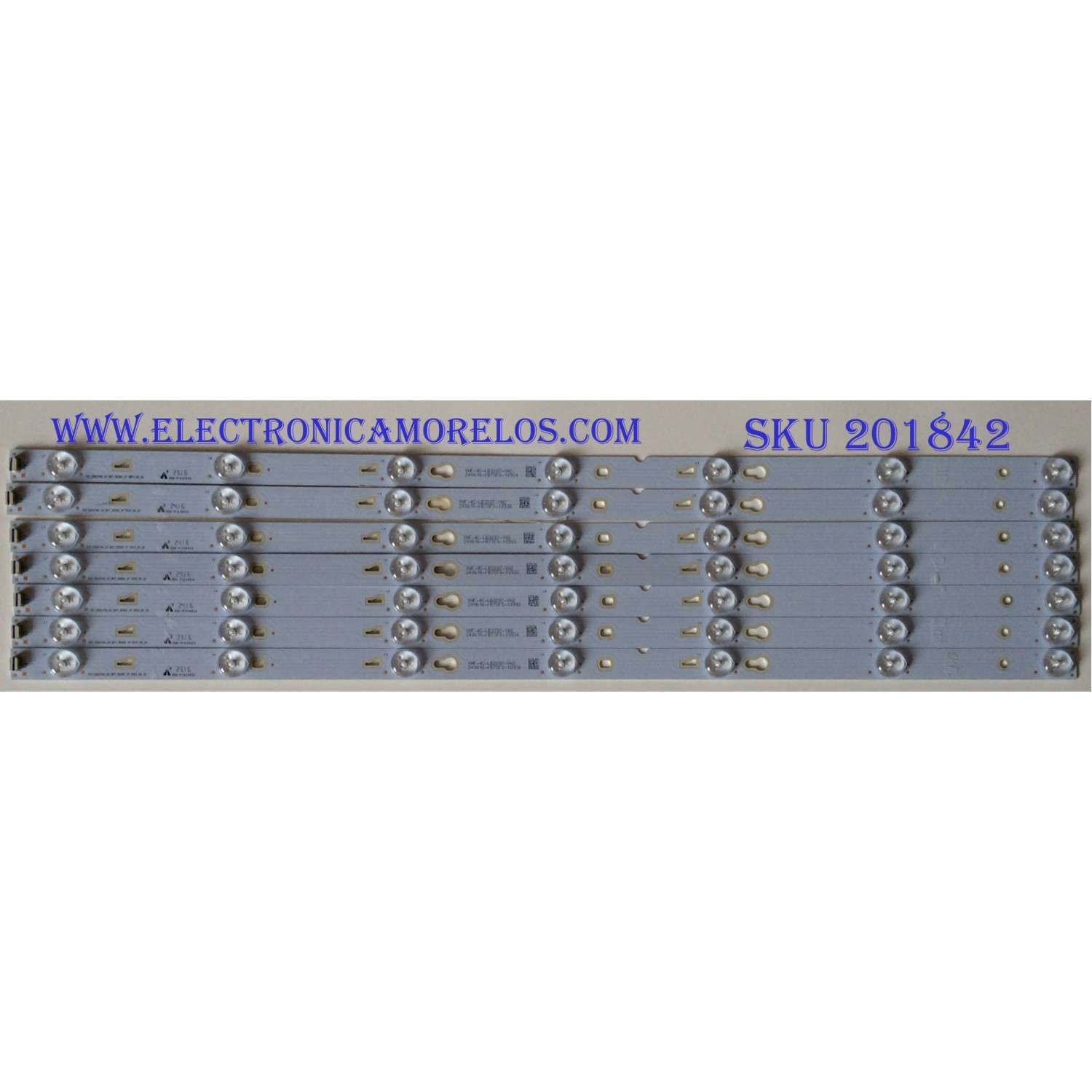 KIT DE LED'S PARA TV TCL ((INCOMPLETO 7 PIEZAS)) / NUMERO DE PARTE TOT_55D2700_UD_8X7_3030C_V1 / YHA-4C-LB3207-YH2 / 006-PK1K3465A / 30355006212E / T0T_55D2700_UD_8X7_3030C_V1 / PANEL LVU550CS0T E1 / MODELO 55US57 / 55US57TGAA