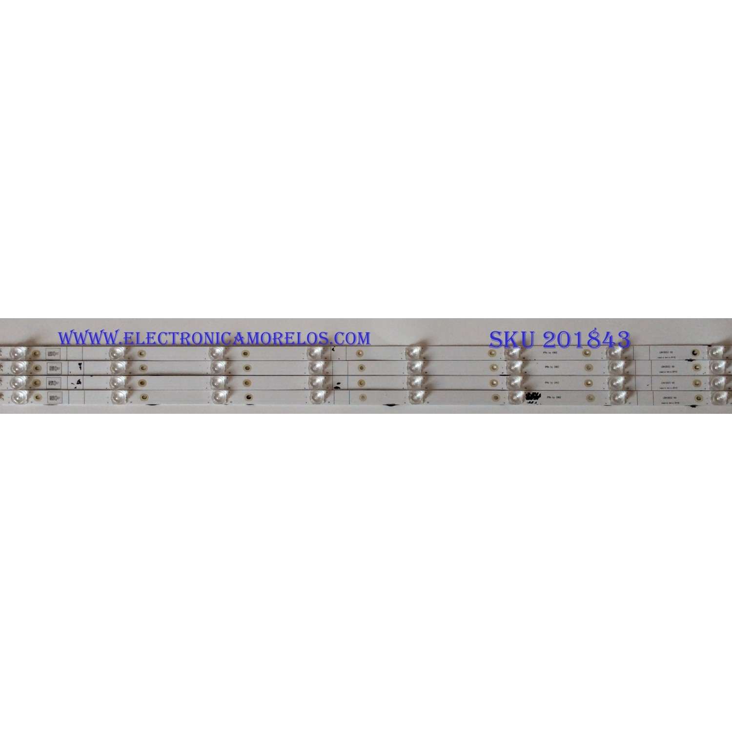 KIT DE LED'S PARA TV (4 PIEZAS) HISENSE / LB43053 / 1202459 / E469119 / PANEL JHD425S1U71\S0\FM\ROH  HISENSE / MODELO 43RGE