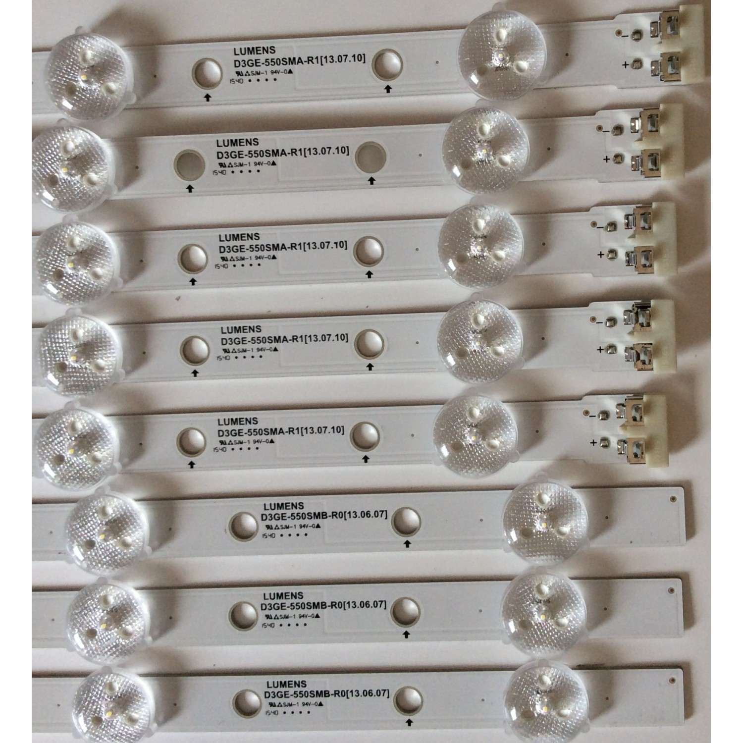 KIT DE LED'S PARA TV ((INCOMPLETO)) /  SAMSUNG BN96-39055A / BN96-39056A / D3GE-550SMA-R1 / D3GE-550SMB-R0 / SUSTITUTAS BN96-28772A / BN96-28773A / PANEL CY-DJ055BGHV1H / MODELOS UN55H6103AFXZP / UE55H6273SSXZG / UA55H6203ARXSJ / UA55H6203ARXTW - Imagen 2