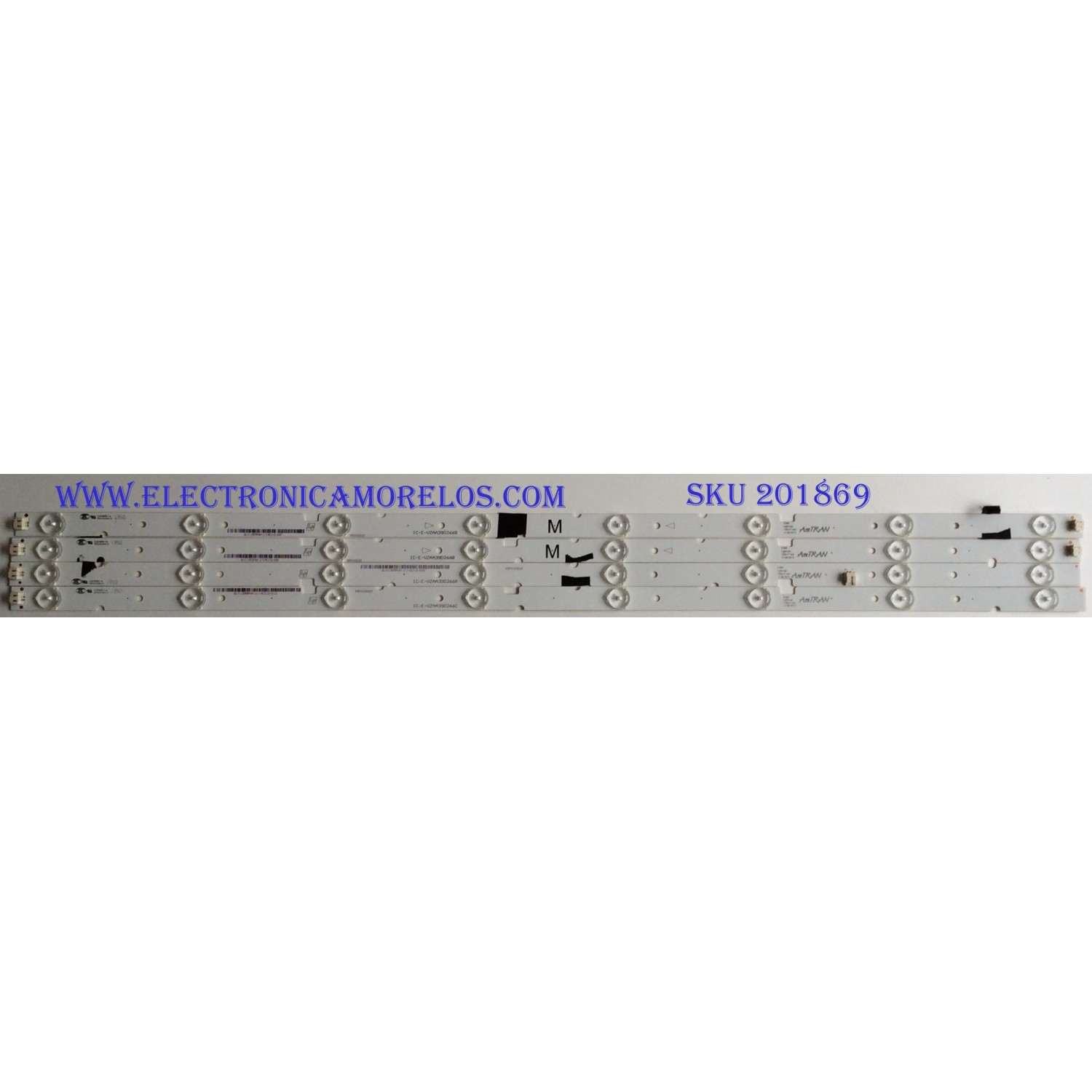 KIT DE LED'S PARA TV ( 4 PIEZAS) / VIZIO / IC-E-VZAA39D266A / IC-E-VZAA39D266B / IC-E-VZAA39D266C / BG-F115M7RP40F / PANEL V390HJ1-P02 REV:C1 / 