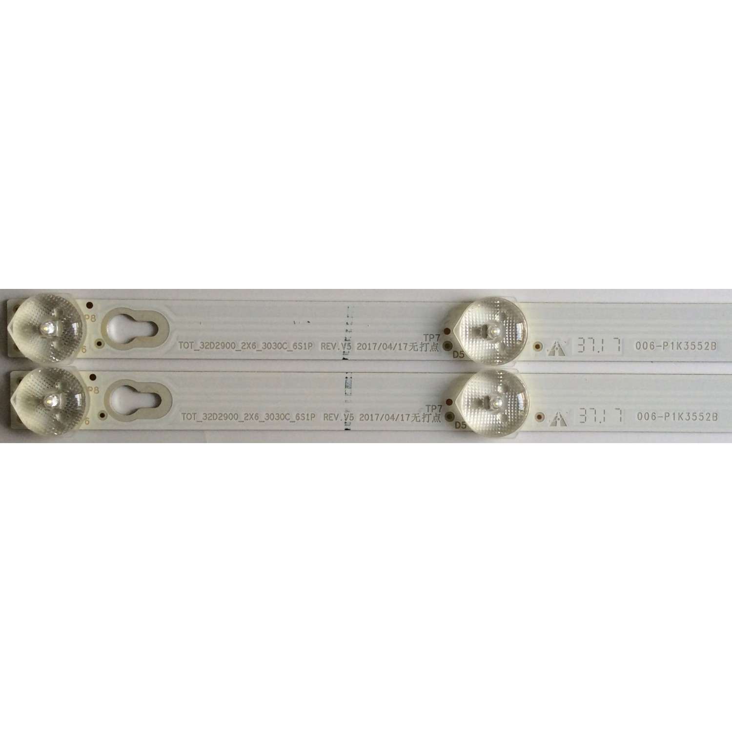 KIT DE LED'S PARA TV (2 PIEZAS) / TCL / 006-P1K3552B / TOT_32D2900_2X6_3030C_6S1P / PANEL LVW320ND1L / MODELO 32S301 - Imagen 3