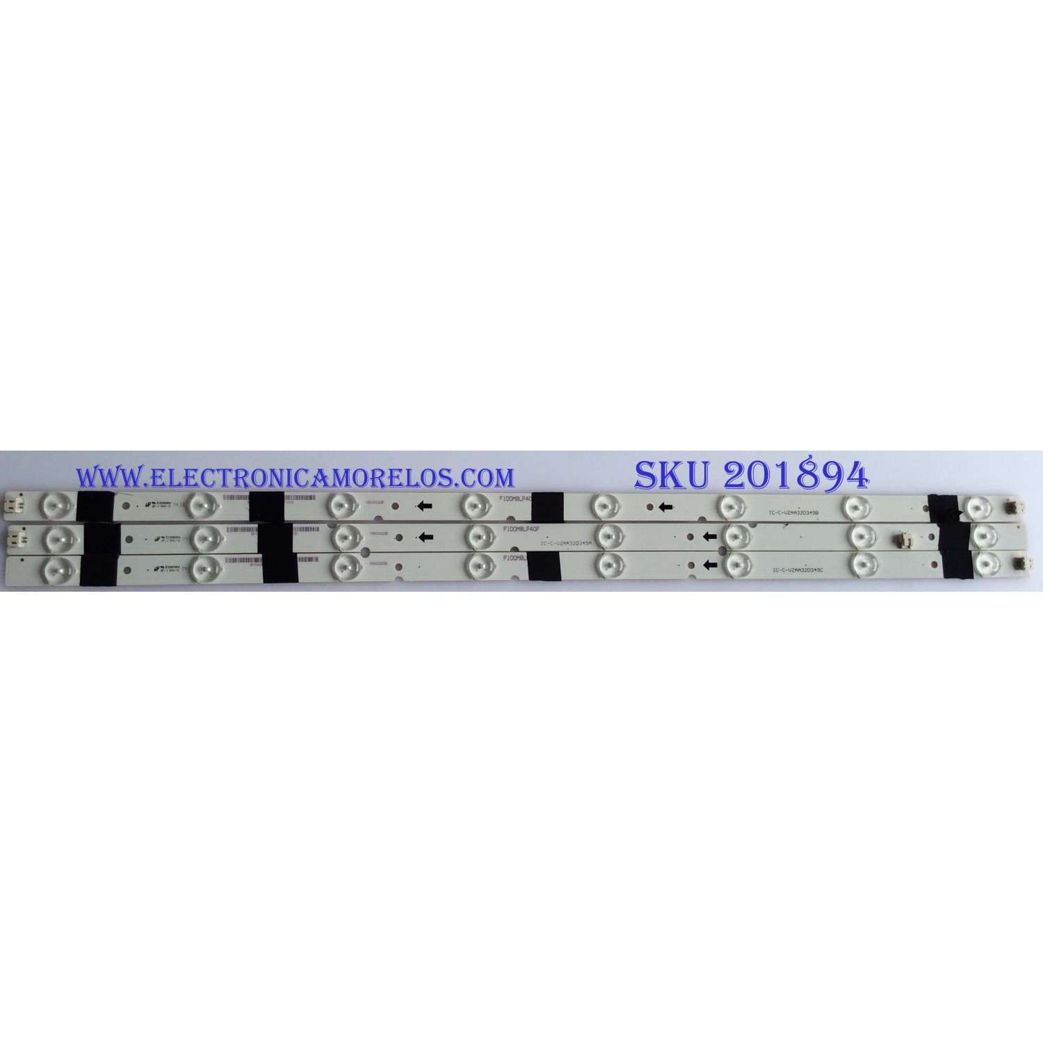 KIT DE LED'S PARA TV (3 PIEZAS) / JVC / IC-C-VZAA32D349A / IC-C-VZAA32D349B / IC-C-VZAA32D349C / PANEL LSC320HN04-801 / MODELO EM32FL