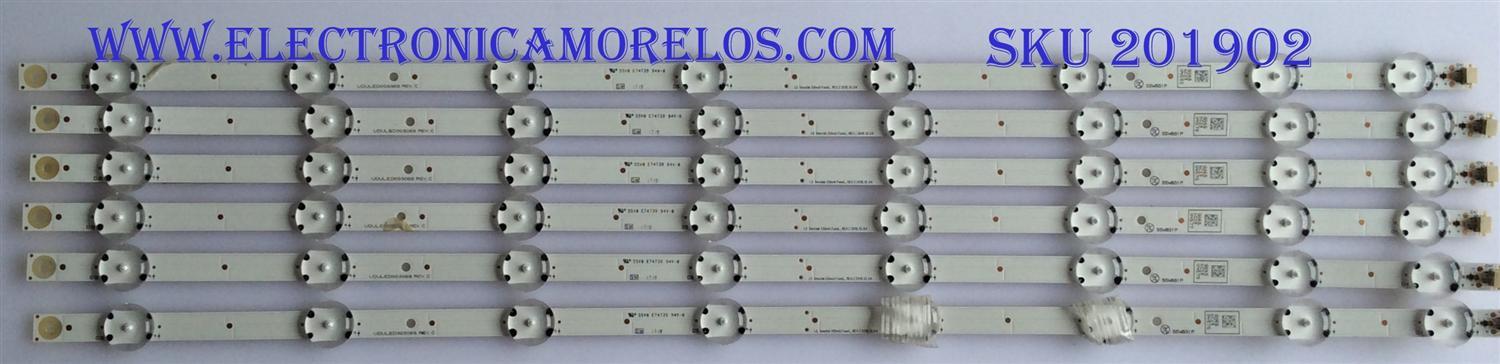 KIT DE LED'S PARA TV / PHILIPS / UDULED0GS065 REV.C / LG INNOTEK 55INCH FUNAI_REV.C / 55W8S1P / PANEL UADR2XG / MODELO 55PFL5922/ F8