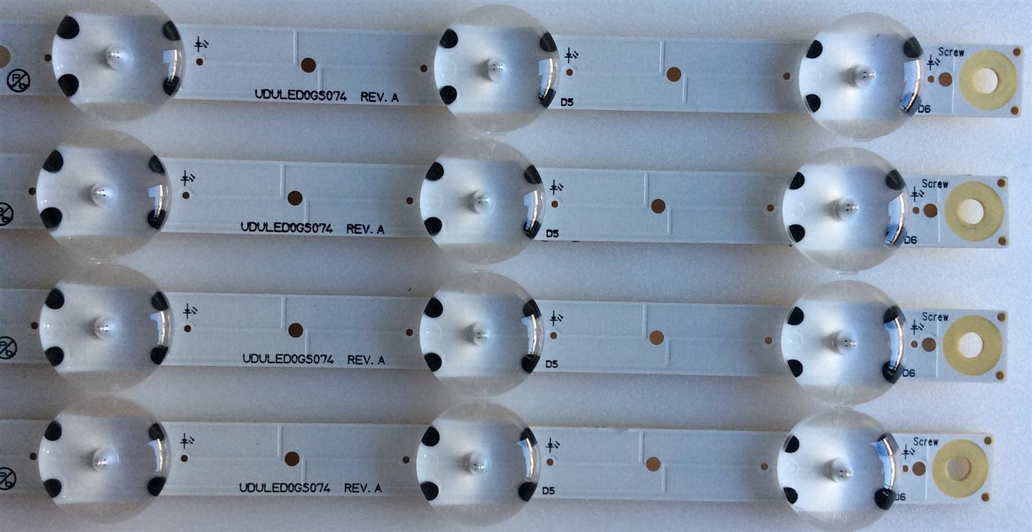 KIT DE LED'S PARA TV (4 PIEZAS) / PHILIPS / UDULED0GS074 / LG INNOTEK 43INCH FUNAI_ REV.A / 43W6S1P / PANEL UADV4XG / MODELO 43PFL5602/F8 - Imagen 4