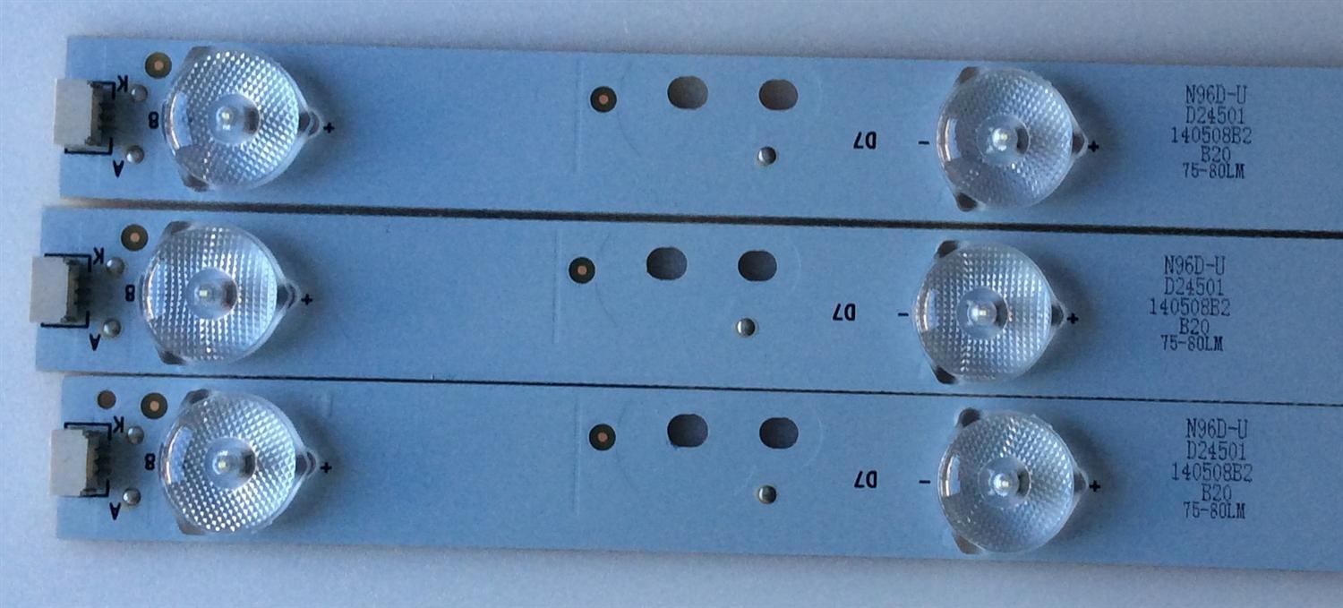 KIT DE LED'S PARA TV (3 PIEZAS) / UPSTAR / 303JD315034 / BJS315D08-ZC16F-02 / 140508B2 / PANEL HV320WX2-206 / MODELO P32EA8 - Imagen 3