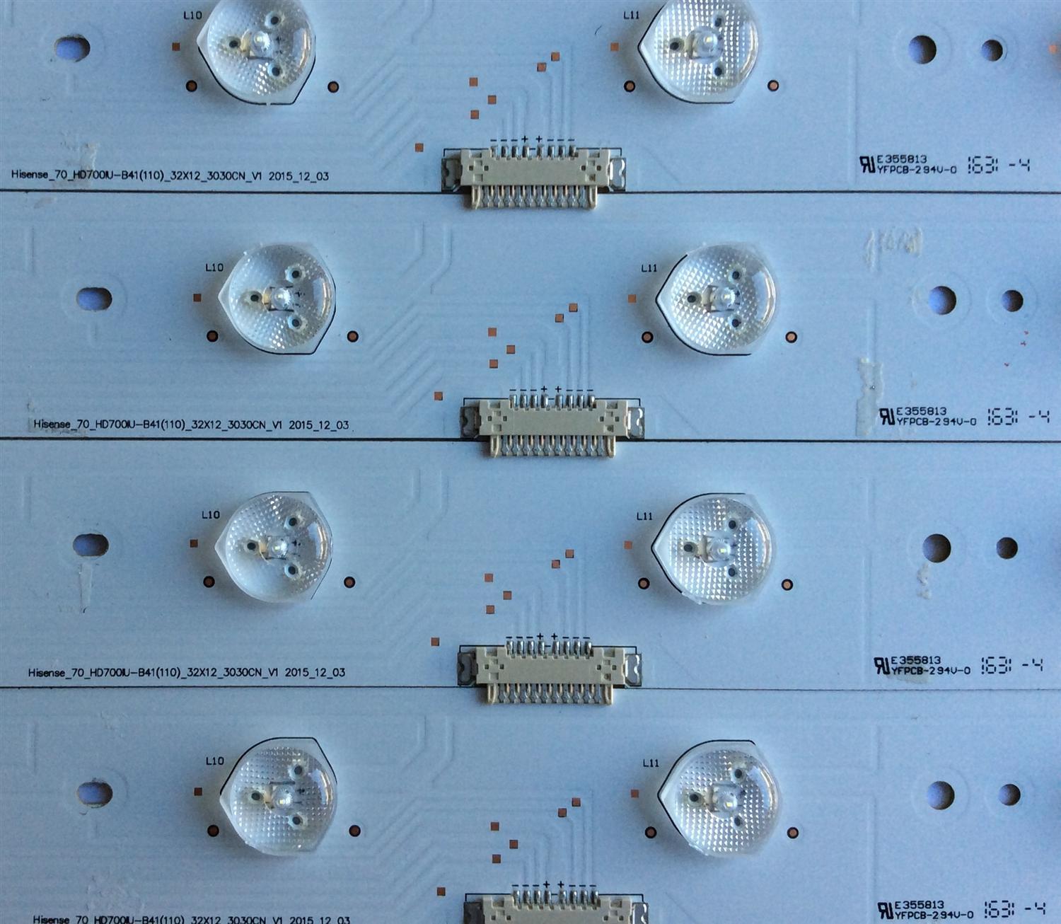 KIT DE LED'S PARA TV (32 PIEZAS) / HISENSE / 1161032 / N93Z66-B1 / HISENSE_70_HD700IU-B41(110)_32X12_3030CN_V1 / PANEL HD700IU-B41(110)\XP\S1\GM\ROH / MODELO 70" - Imagen 4