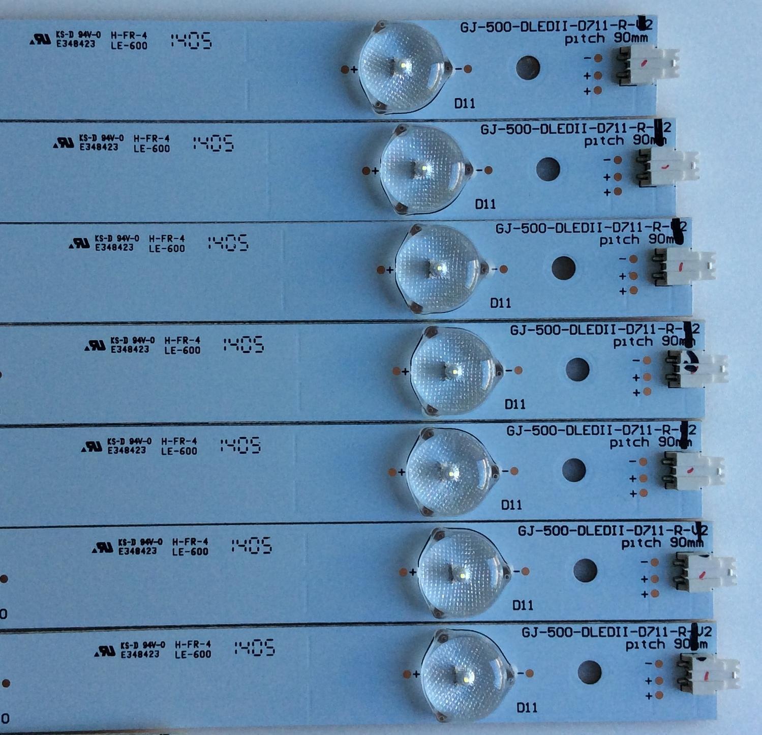 KIT DE LED'S PARA TV (14 PIEZAS) / SHARP / GJ-500-DLEDII-D711-L-V2 / EPJHB67F7D219-F46L / PANEL TPT500J1 / MODELO LC-50LE352U - Imagen 2