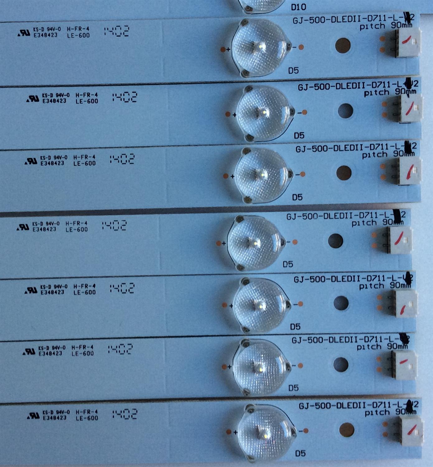 KIT DE LED'S PARA TV (14 PIEZAS) / SHARP / GJ-500-DLEDII-D711-L-V2 / EPJHB67F7D219-F46L / PANEL TPT500J1 / MODELO LC-50LE352U - Imagen 3