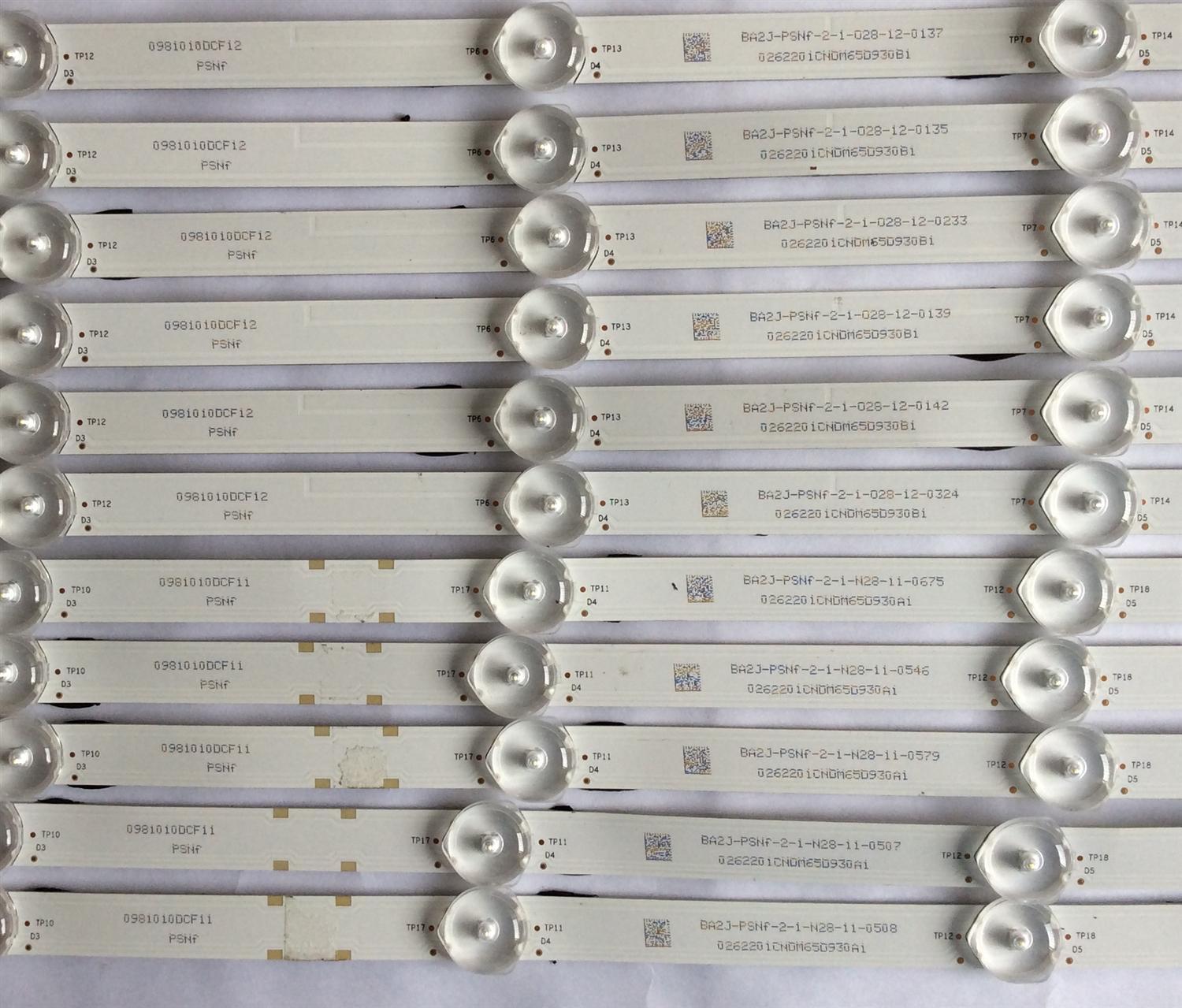 "KIT DE LED´S PARA TV  / VIZIO /  CS-MCPCB-150  / 0981010DCF12 / 0981010DCF11 / 65_E65-F0_6X7+6X7_3030C_B_7S1P   P98  REV.V4 / PANEL  T650QVND6.3 / MODELO E65-F0 NOTA IMPORTANTE : KIT CUENTA ORIGINALMENTE 12 PIEZAS ((INCOMPLETO 11 PIEZAS))	" - Imagen 3