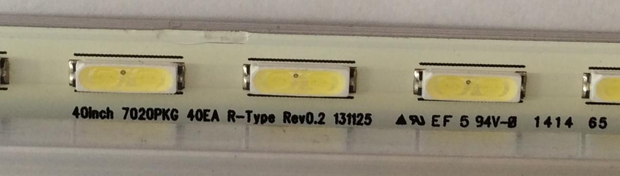 KIT DE LED´S PARA TV (2 PIEZAS) / TOSHIBA / ECR040T0201 REV 01 HXH / 40INCH 7020PKG 40EA L / 40INCH 7020PHG 40EA R / PANEL U400EF02TA101 / MODELO 40L3400U - Imagen 4