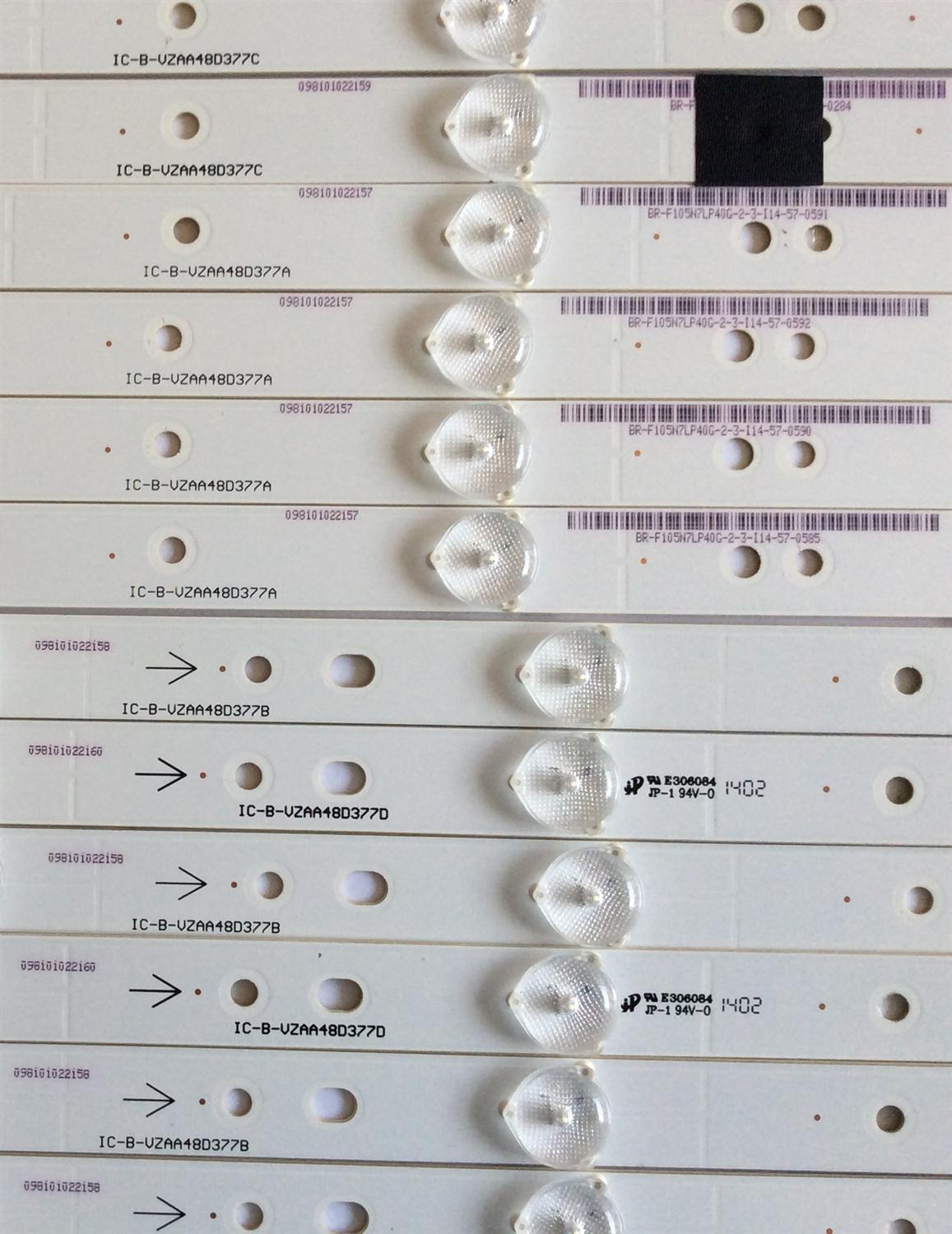 KIT DE LED'S PARA TV (12 PIEZAS) / SHARP / JVC IC-B-VZAA48D377A/B/C/D / IC-B-VZAA48D377 / IC-B-VZAA48D377A / IC-B-VZAA48D377B / IC-B-VZAA48D377C / PANEL LSC480HN03-S01 / MODELOS EM48FTR / LC-48LE551U - Imagen 3