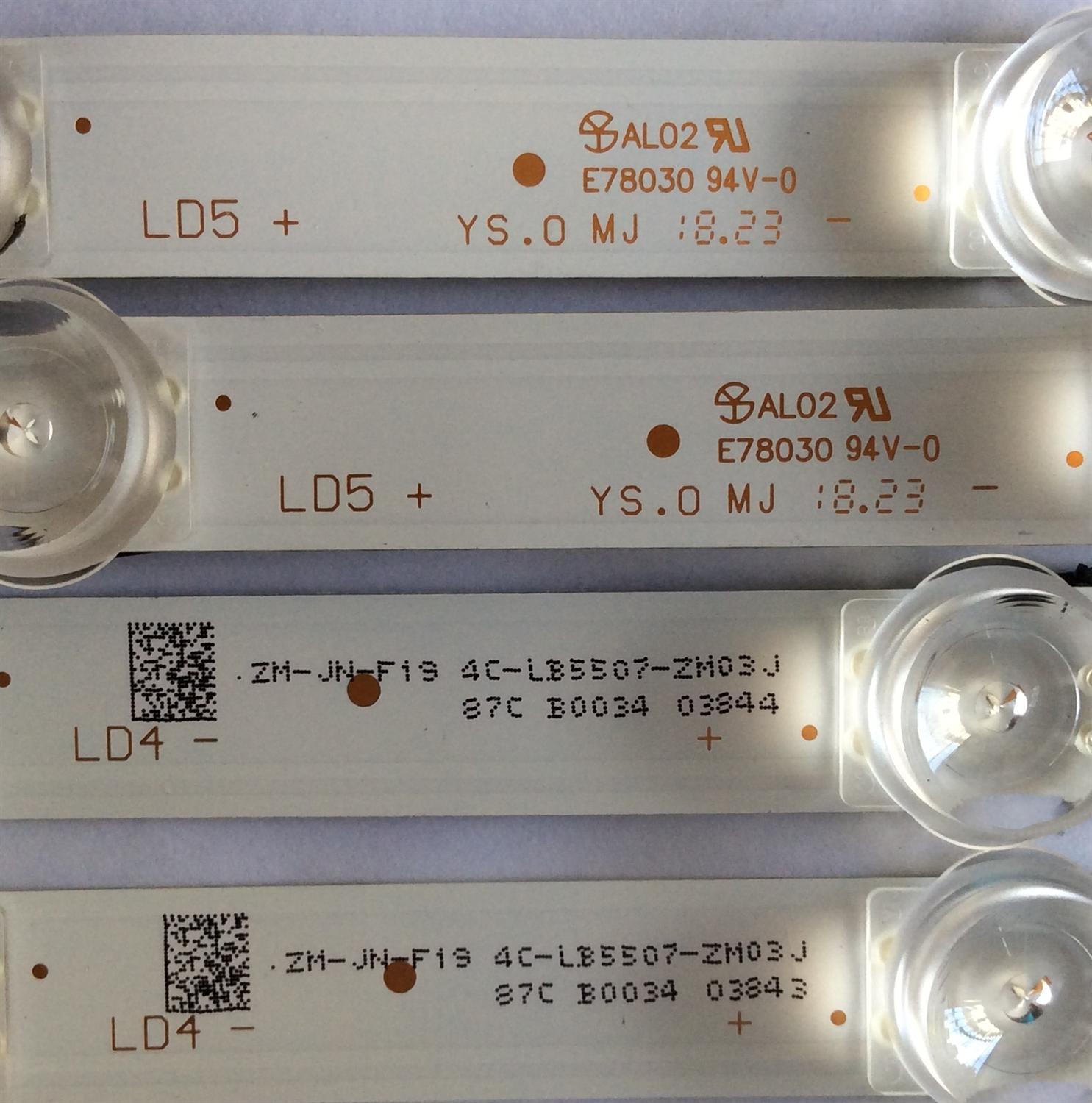 KIT DE LED´S PARA TV (4 PIEZAS) / TCL GIC55LB111 / GIC55LB112 / ZM-JN-F19 4C-LB5508-ZM03J / 87C B0034 / MPEG  GIC55LB111_3030F2.1D_V0.6_20180404 / MPEG GIC55LB112_3030F2.1D_V0.6_20180404 / PANEL LVU550NDEL / MODELO 55S423 / 55S423 LCAA / 55S425 - Imagen 2