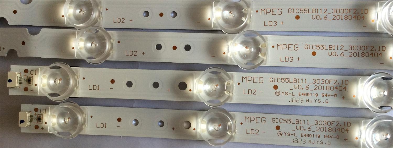 KIT DE LED´S PARA TV (4 PIEZAS) / TCL GIC55LB111 / GIC55LB112 / ZM-JN-F19 4C-LB5508-ZM03J / 87C B0034 / MPEG  GIC55LB111_3030F2.1D_V0.6_20180404 / MPEG GIC55LB112_3030F2.1D_V0.6_20180404 / PANEL LVU550NDEL / MODELO 55S423 / 55S423 LCAA / 55S425 - Imagen 4