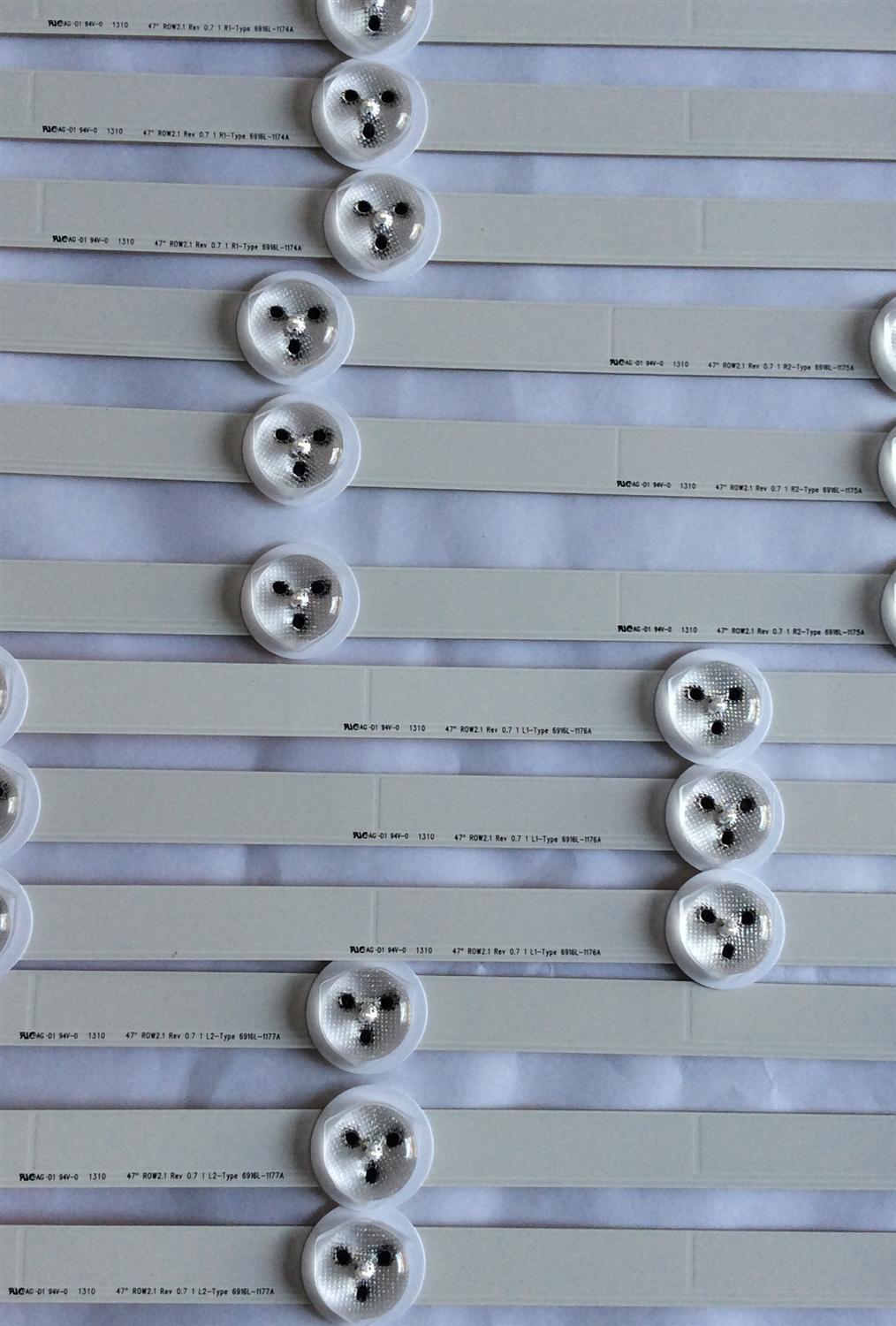 KIT DE LED´S PARA TV ( 12 PIEZAS ) / VIZIO / 6916L-1175A / 6916L-1176A / 6916L-1177A / 6916L-1174A / R1K715LB  / 47"ROW2.1 REV 0.7 1 R2-TYPE / PANEL  LC470DUG(JF)(R1 / MODELO E 470I-AO  - Imagen 2