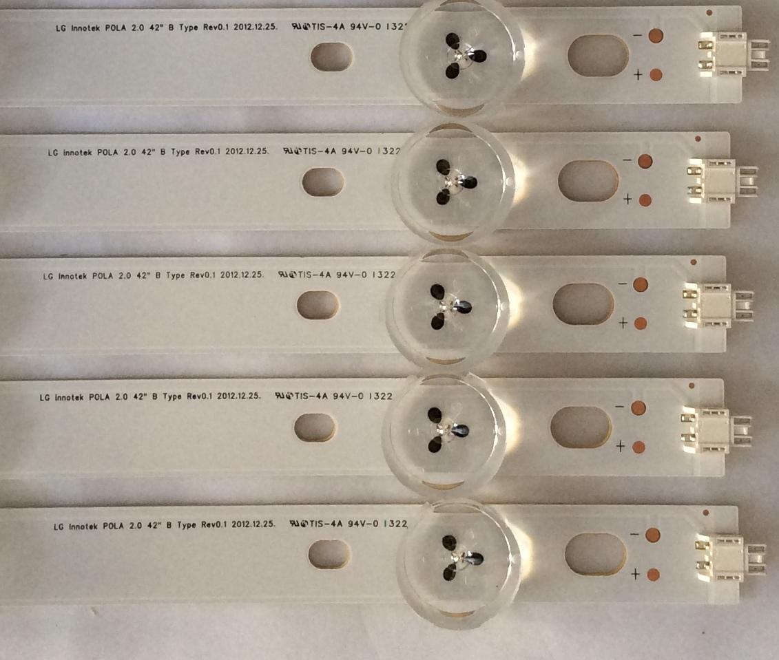 KIT DE LED´S PARA TV ( 10 PIEZAS ) / LG / LG INNOTEK POLA2.0 42" B TYPE REV0.1  / LG INNOTEK POLA2.0 42" A TYPE REV0.1  / GBHHBM# 1b / PANEL T420HVN05.2 / MODELO 42LN5300-UB BUSDLJR / 42LN5300-UB AUSDLJR - Imagen 2