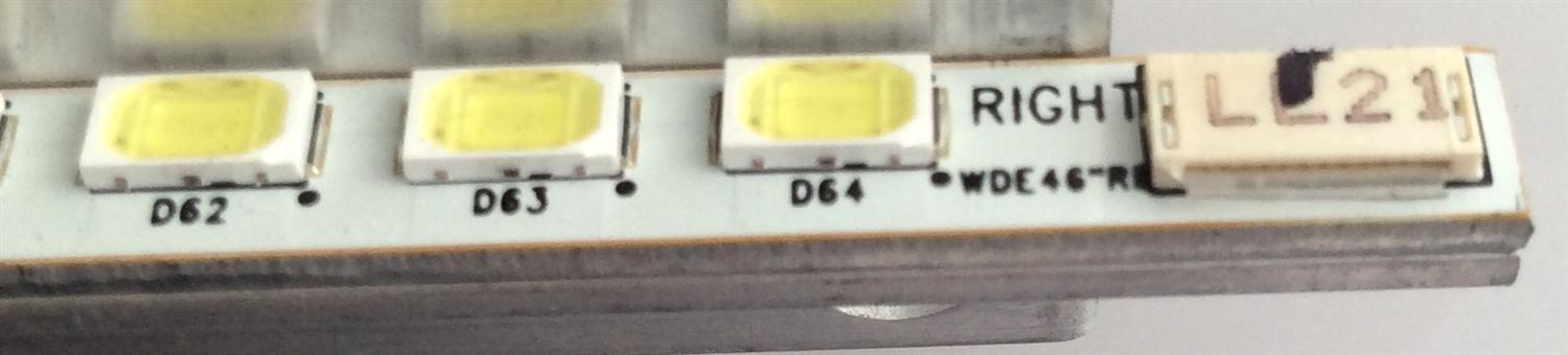 KIT DE LED'S PARA TV (2 PIEZAS) / WESTINGHOUSE / WDE46"RB / PANEL V460H1-P09 REV.C1 / MODELO LD-4655VX TW-62401-U046A  - Imagen 2