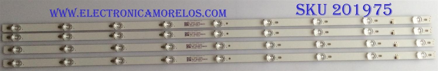 KIT DE LED'S PARA TV (4 PIEZAS) / LBM500M0901-HV-5(0) / 9AP A60RB 00BH3C / E 9M94 0000 / PANEL V500DJ6-D03 / MODELO D50X-G9