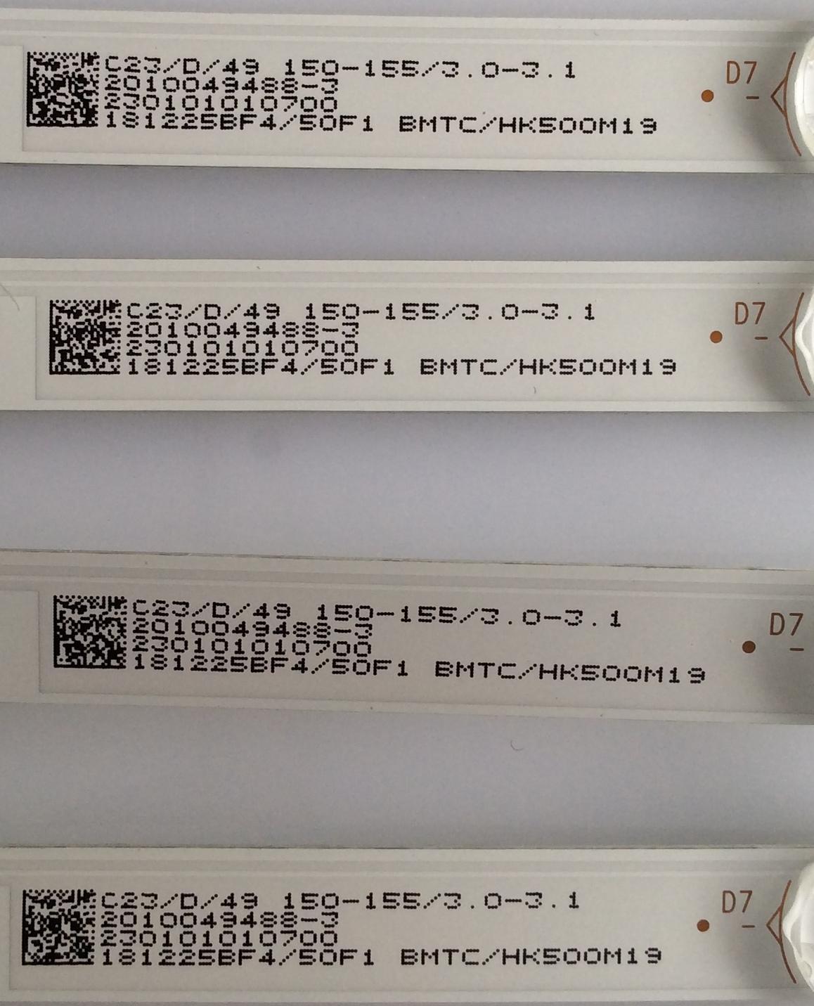 KIT DE LED'S PARA TV (4 PIEZAS9 / SCEPTRE / 303HK500040 / HK50D08-ZC22AG-11 / BMTC/HK500M19 / 2010049488-3 / PANEL HK495WLEDM-DH1 / W50 - Imagen 3