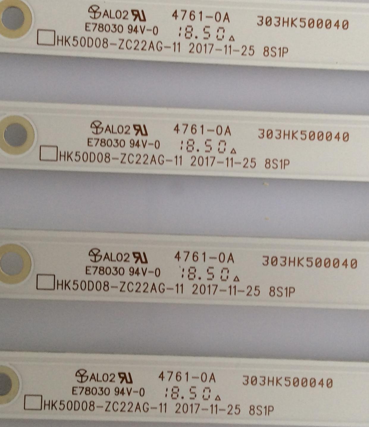 KIT DE LED'S PARA TV (4 PIEZAS9 / SCEPTRE / 303HK500040 / HK50D08-ZC22AG-11 / BMTC/HK500M19 / 2010049488-3 / PANEL HK495WLEDM-DH1 / W50 - Imagen 2