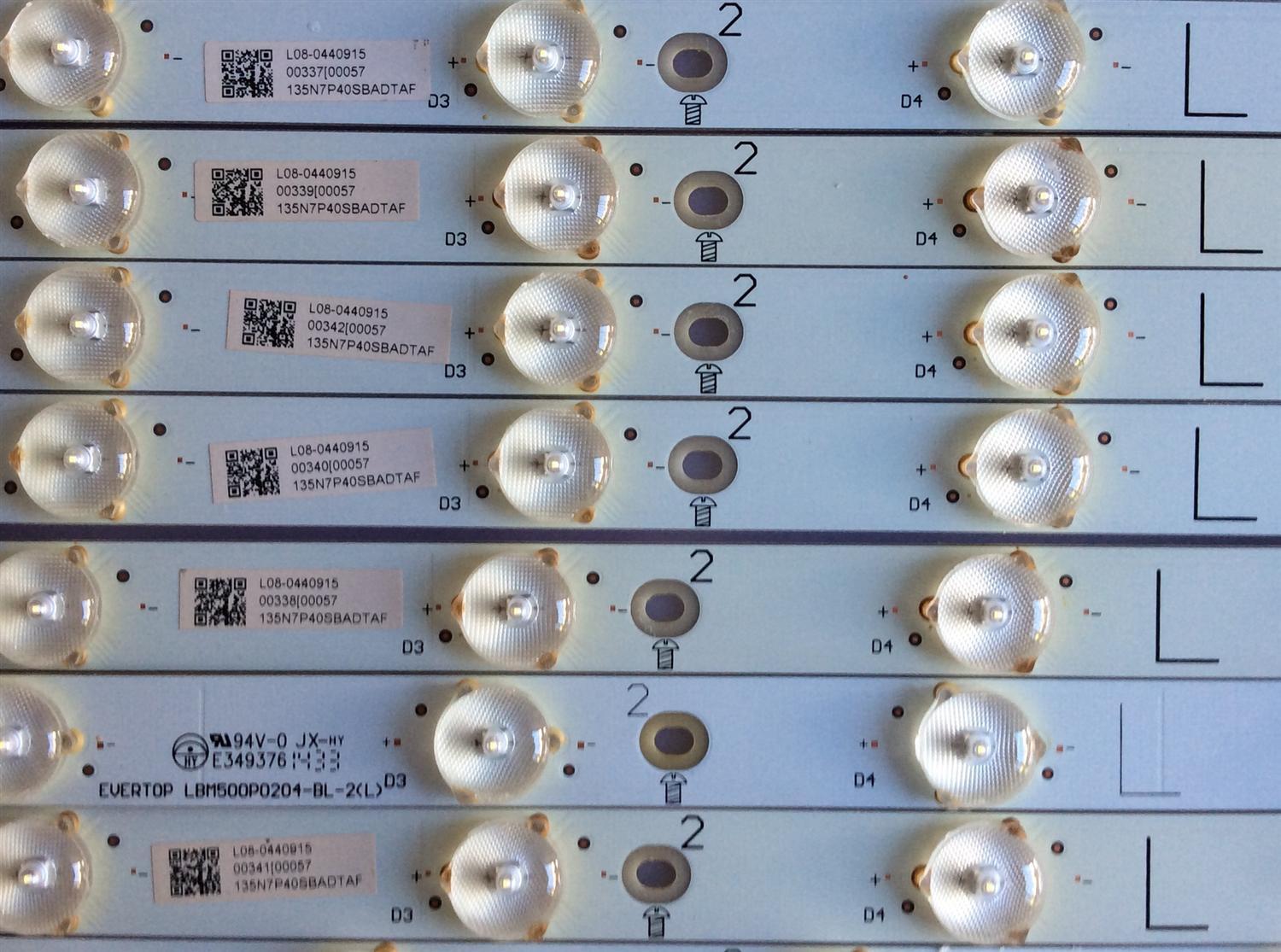 KIT DE LED'S PARA TV (16 PIEZAS) / VIZIO LBM500P0204-AI-3 / LBM500P0204-BL-2 / LBM500P0204-BL-2 / LBM500P0204-BM-2 / LBM500P0204-AH-3 / LBM500P0204-AI-3 / PANEL´S TPT500DK-QS1 REV:SC1E / TPT500DK1-QS1 / MODELOS P502UI-B1E LTM6RKBQ / P502UI-B1E LTY6RKBQ - Imagen 3
