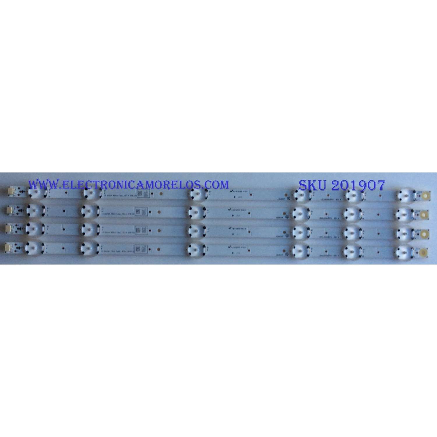 KIT DE LED'S PARA TV (4 PIEZAS) / PHILIPS / UDULED0GS074 / LG INNOTEK 43INCH FUNAI_ REV.A / 43W6S1P / PANEL UADV4XG / MODELO 43PFL5602/F8