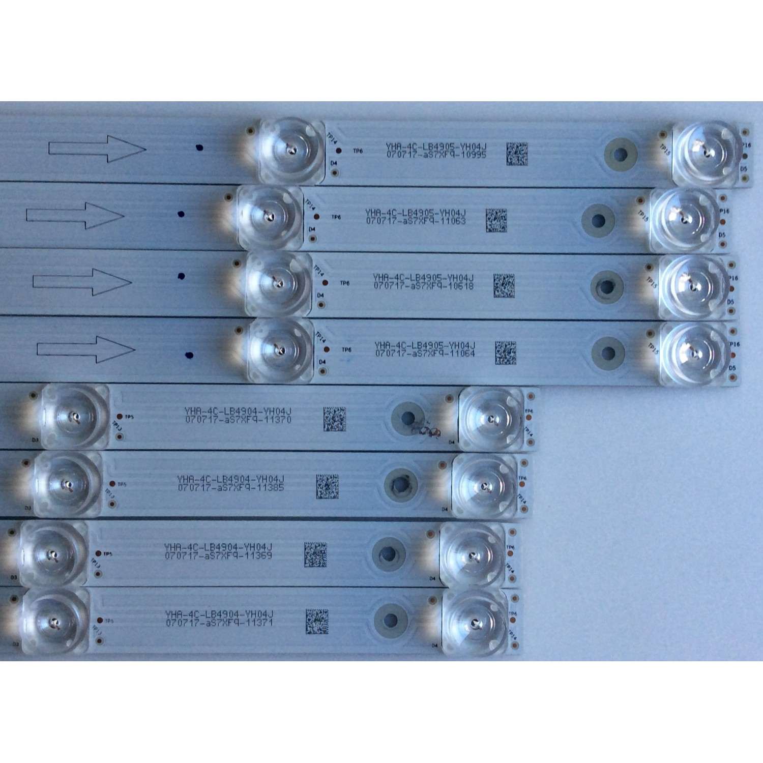 KIT DE LED`S PARA TV TCL ((8 PIEZAS)) / NUMERO DE PARTE 4C-LB4904-YH04J / 4C-LB4905-YH04J / TOT_49_D2900_4X4+4X5_3030C_D6t-2d1_A_4S1P / TOT_49_D2900_4X4+4X5_3030C_D6t-2d1_B_5S1P / PANEL LVU485ND1L / MODELOS 49S350 / 49S403TCBA / 49S403TBAA - Imagen 3