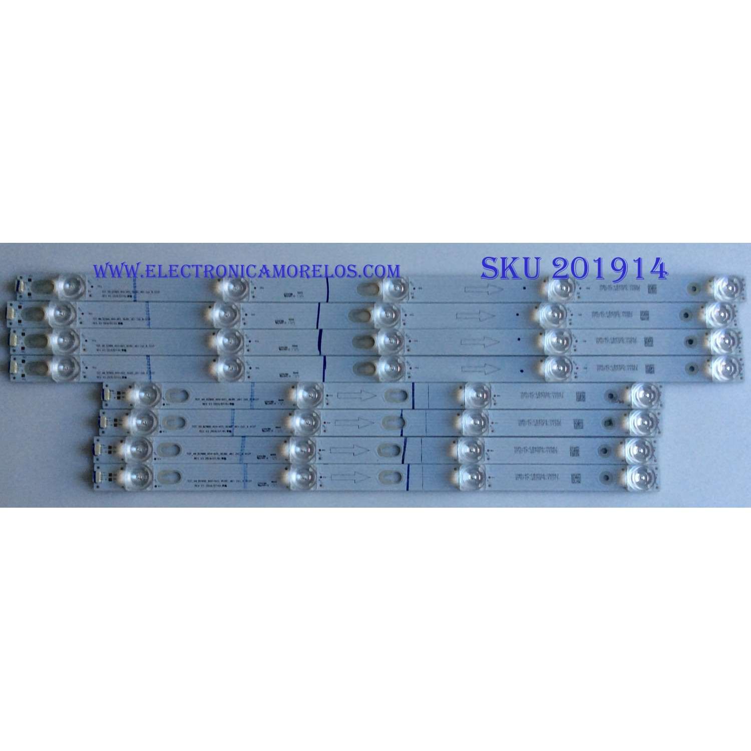 KIT DE LED`S PARA TV TCL ((8 PIEZAS)) / NUMERO DE PARTE 4C-LB4904-YH04J / 4C-LB4905-YH04J / TOT_49_D2900_4X4+4X5_3030C_D6t-2d1_A_4S1P / TOT_49_D2900_4X4+4X5_3030C_D6t-2d1_B_5S1P / PANEL LVU485ND1L / MODELOS 49S350 / 49S403TCBA / 49S403TBAA