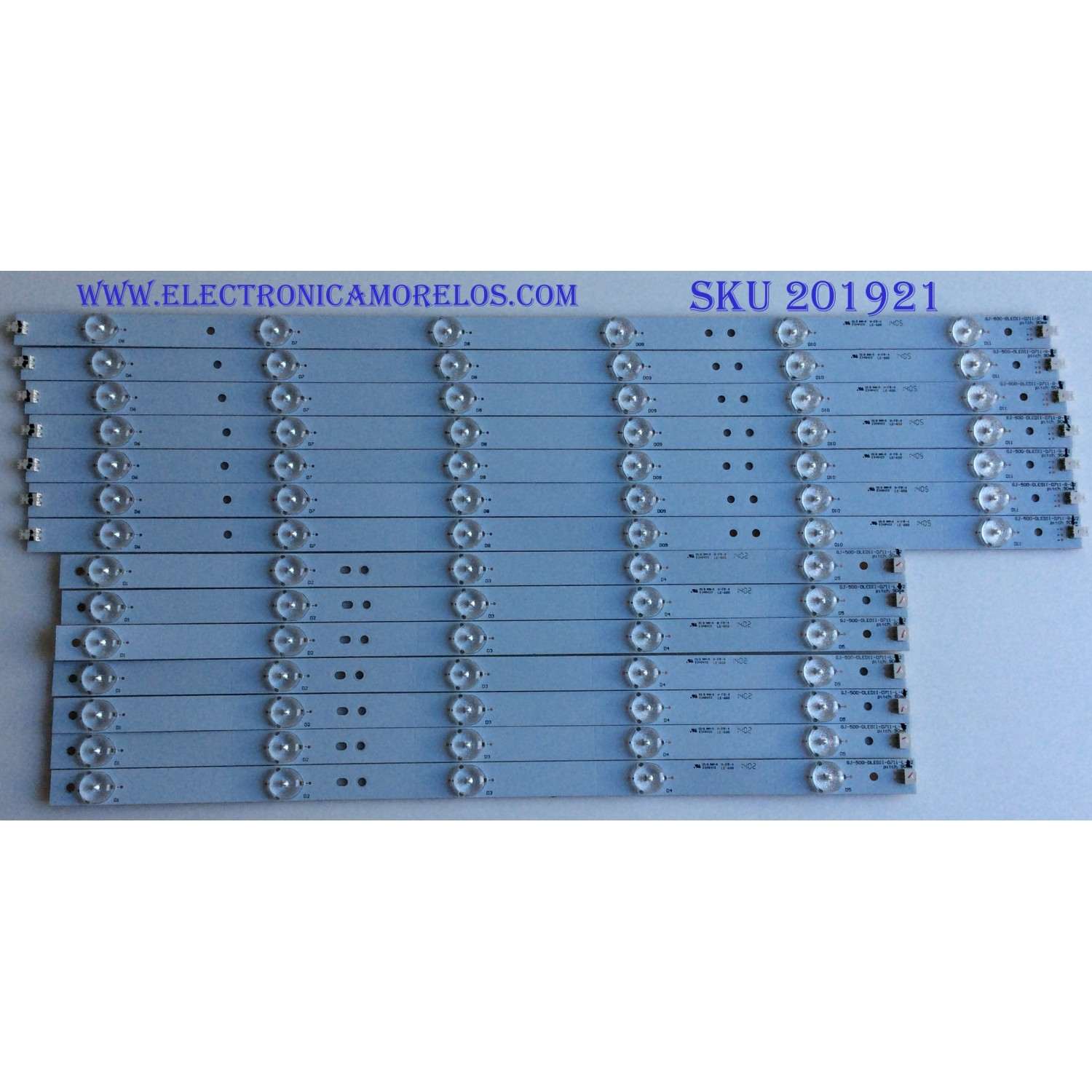 KIT DE LED'S PARA TV (14 PIEZAS) / SHARP / GJ-500-DLEDII-D711-L-V2 / EPJHB67F7D219-F46L / PANEL TPT500J1 / MODELO LC-50LE352U