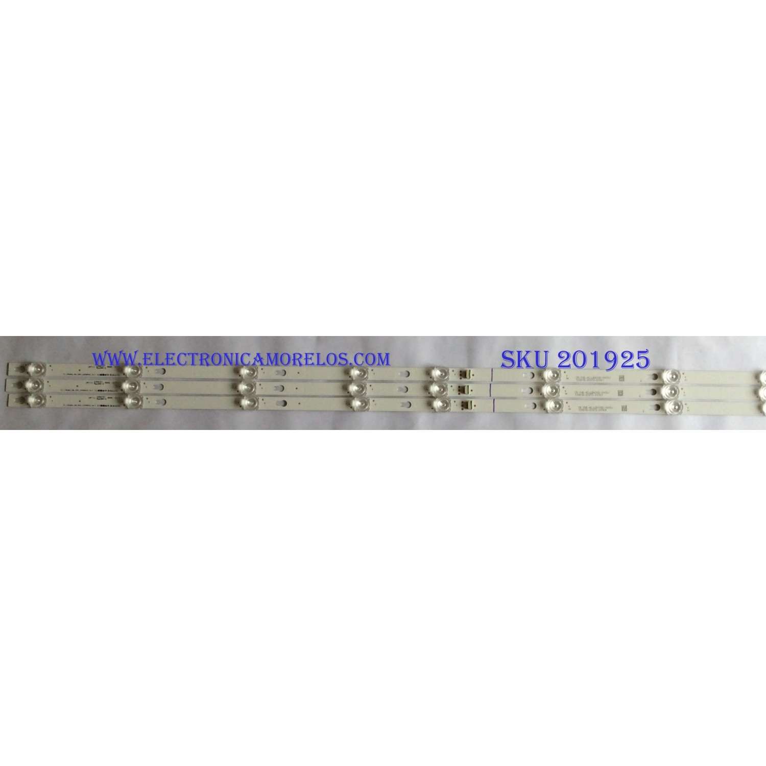 KIT DE LED'S PARA TV TCL ((3 PIEZAS)) / NUMERO DE PARTE 4C-LB4308-YH09J / TCL_43D2900_3X8_3030_LX20180403_VER.4 / 43D2900 / LX20180403 / PANEL LVU430ND1L / MODELOS 43S403 / 43S405
