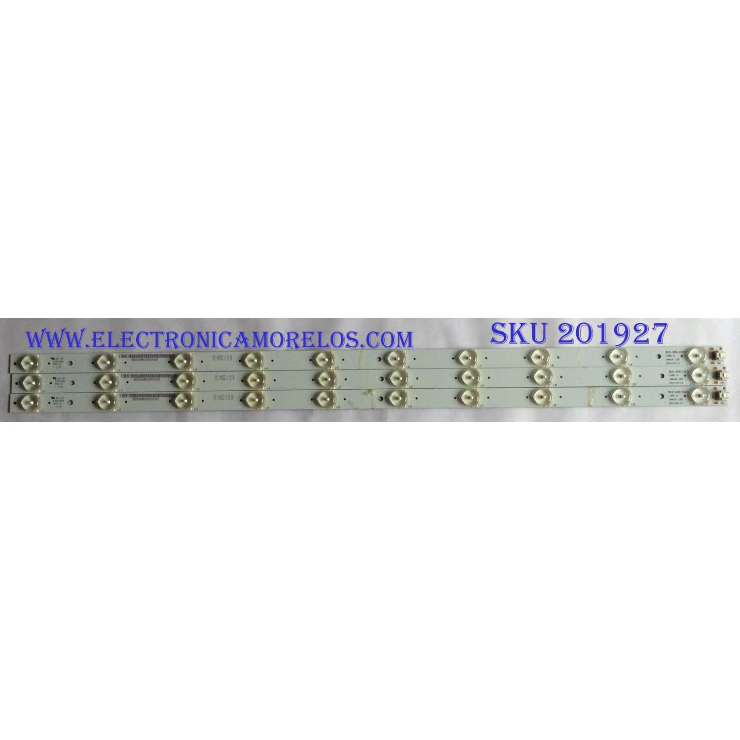 KIT DE LED'S PARA TV (3 PIEZAS) / SEIKI / 910-320-1015 / D1 M102 1 D B / MODELO SE32HY19T