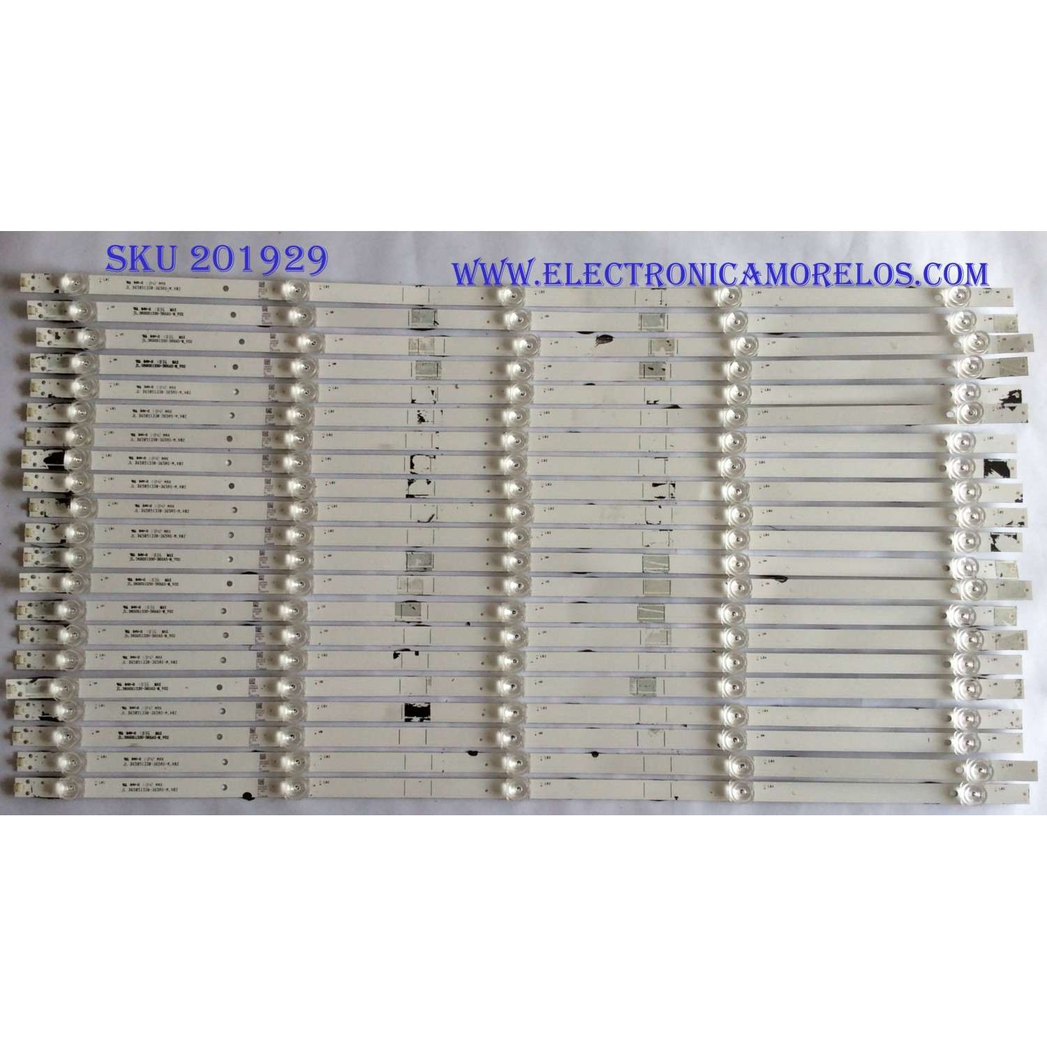 "KIT DE LED'S PARA TV  / HISENSE / JL.D65051330-365AS-M_V02 / C 021 / PANEL HD650S1U71-L1\S0\GM\CKD\ROH / MODELO LC-65Q7370U / NOTA IMPORTANTE : KIT CUENTA ORIGINALMENTE 22 PIEZAS ((INCOMPLETO 21 PIEZAS))	"