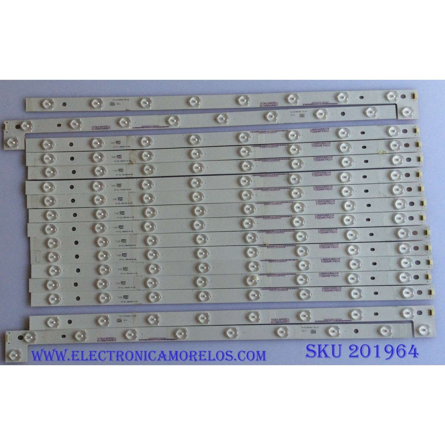 KIT DE LED´S PARA TV ( 16 PIEZAS ) / VIZIO / WT-EL-55UHD-A-V3 / WT-EL-55UHD-B-V3 / WT-EL-55UHD-C-V3 / 0563800502211 / F090N4R(P40)H / PANEL LC550EQK-FGK-831 /  MODELO P552UI-B2 