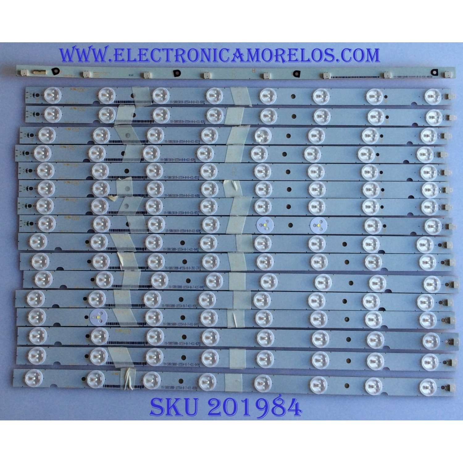 KIT DE LED'S PARA TV (16 PIEZAS) / VIZIO / 500TT10 V4 / YX-50015000-1E554 / YX-50015010-1E554 / PANEL TPT500J1 -HVN04 REV.S17TB / MODELO E500I-B1