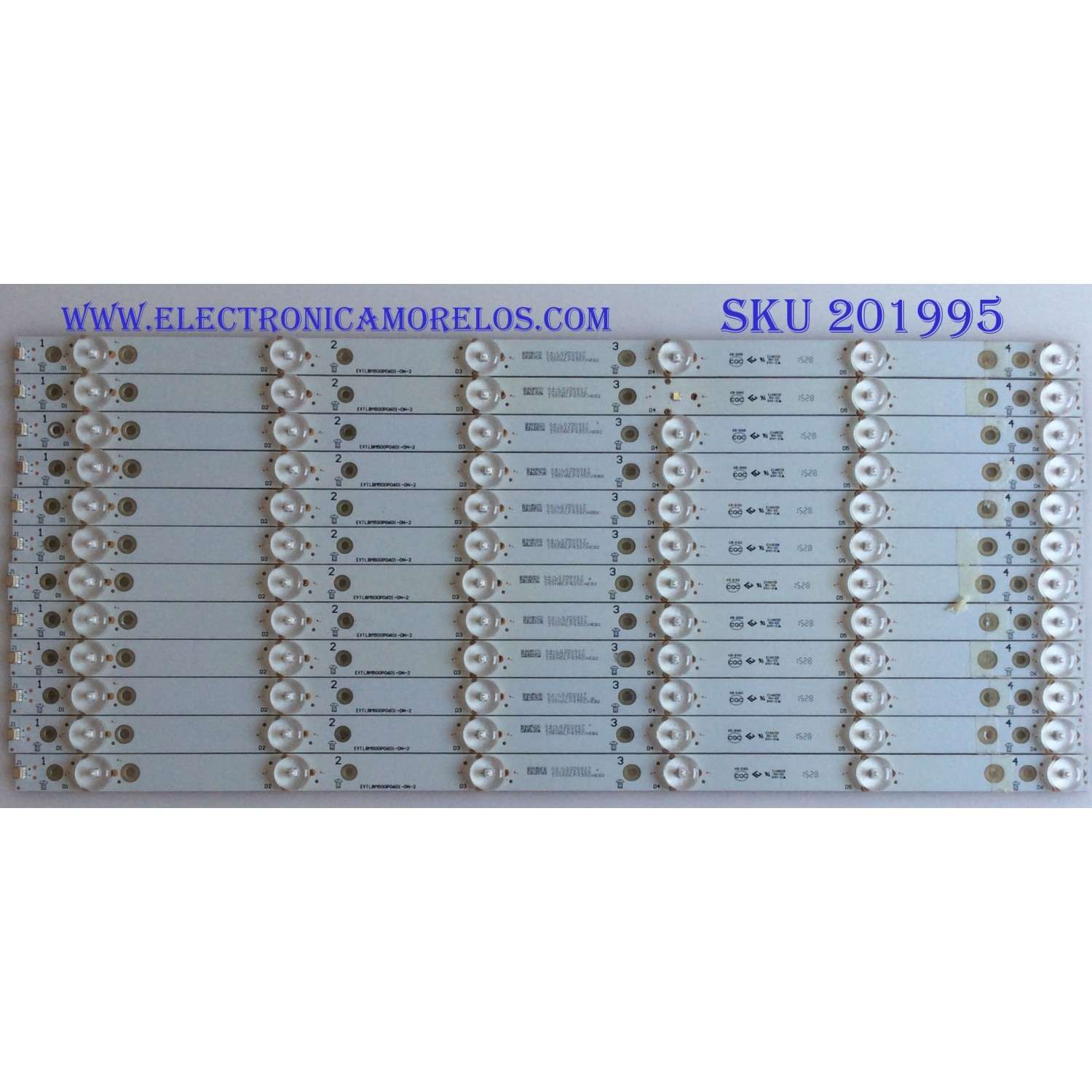 KIT DE LED'S PARA TV (12 PIEZAS) / VIZIO / EVTLBM500P0601-DN-2 / 04-L0350817 / PANEL TPT500U1-QVN02.A, REV:S001E / LED'S SUSTITUTOS TPT500J1-HVN04 REV:S17TK / MODELO  D50U-D1 LTCWTQAR