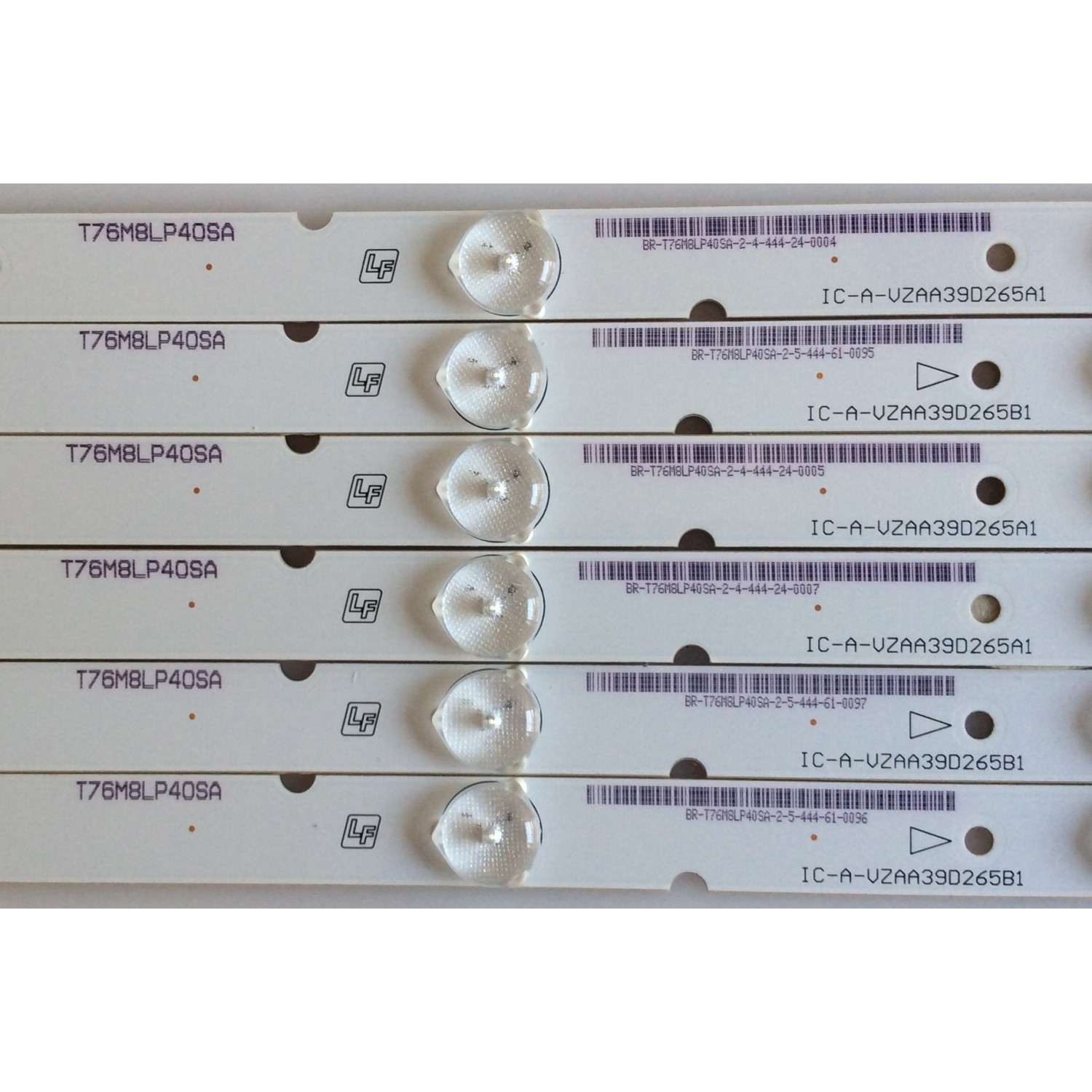 KIT DE LED´S PARA TV ( 6 PIEZAS ) / VIZIO / IC-A-VZAA39D265A1 / IC-A-VZAA39D265B1 / 0981010221 / T76M8LP40SA / PANEL V390HJ1-P02 / MODELO E390I-B0 - Imagen 3