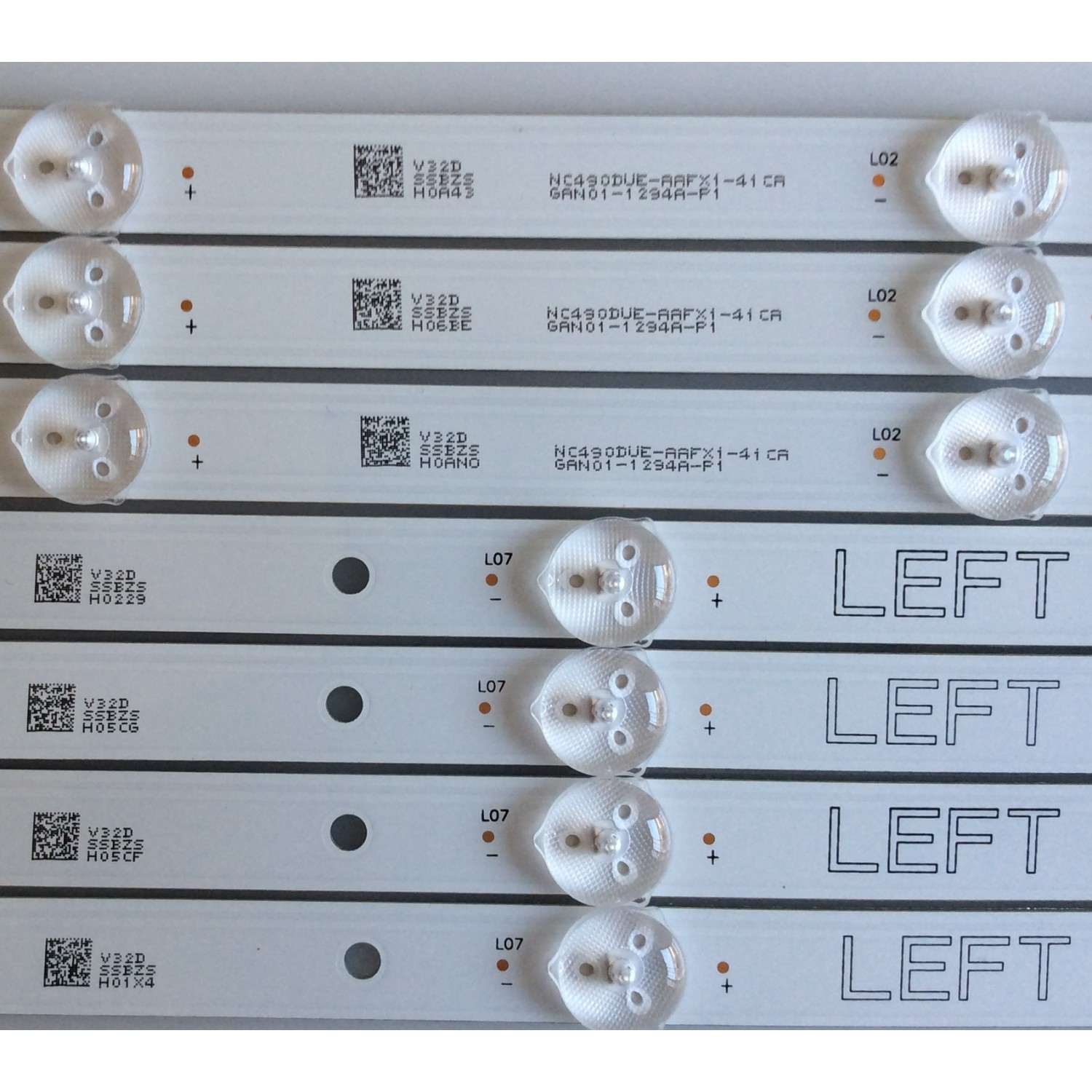 "KIT DE LED'S PARA TV / LG / NC490DUE-AAFX1-41CA / GAN01-1294A-P1 / PANEL NC490DUE-AAFX1 / MODELO 49LK5700PUA.BUSWLOR / NOTA IMPORTANTE : KIT CUENTA ORIGINALMENTE 8 PIEZAS ((INCOMPLETO  7PIEZAS))	" - Imagen 3