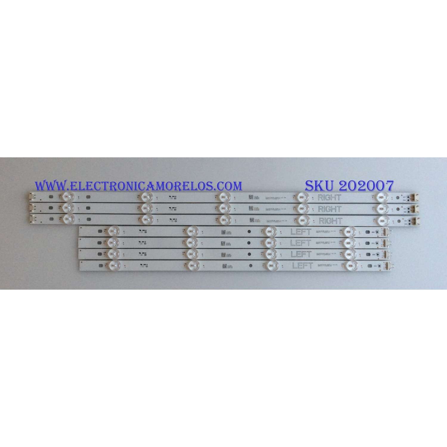 "KIT DE LED'S PARA TV / LG / NC490DUE-AAFX1-41CA / GAN01-1294A-P1 / PANEL NC490DUE-AAFX1 / MODELO 49LK5700PUA.BUSWLOR / NOTA IMPORTANTE : KIT CUENTA ORIGINALMENTE 8 PIEZAS ((INCOMPLETO  7PIEZAS))	"