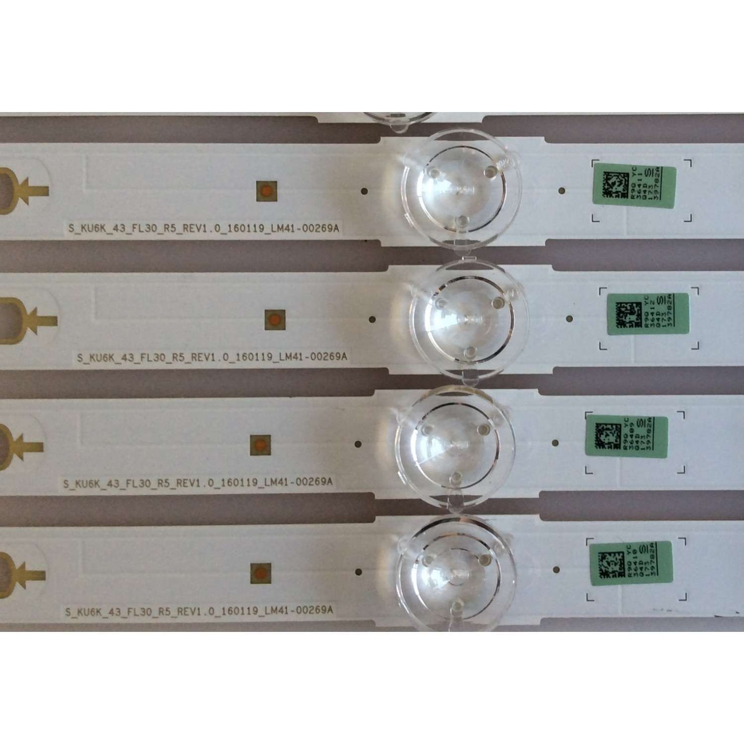 KIT DE LED'S PARA TV ( 8 PIEZAS) / SAMSUNG / BN96-39781A / BN96-39782A / 39781A / 39782A / S_KU6K_43_FL30_L7 / LM41-00268A  PANEL'S  CY-GM043HGAV1H / CY-GK043HGAV2V / CY-GK043HGAV2H / (MODELOS EN DISCRIPCIÓN) - Imagen 2