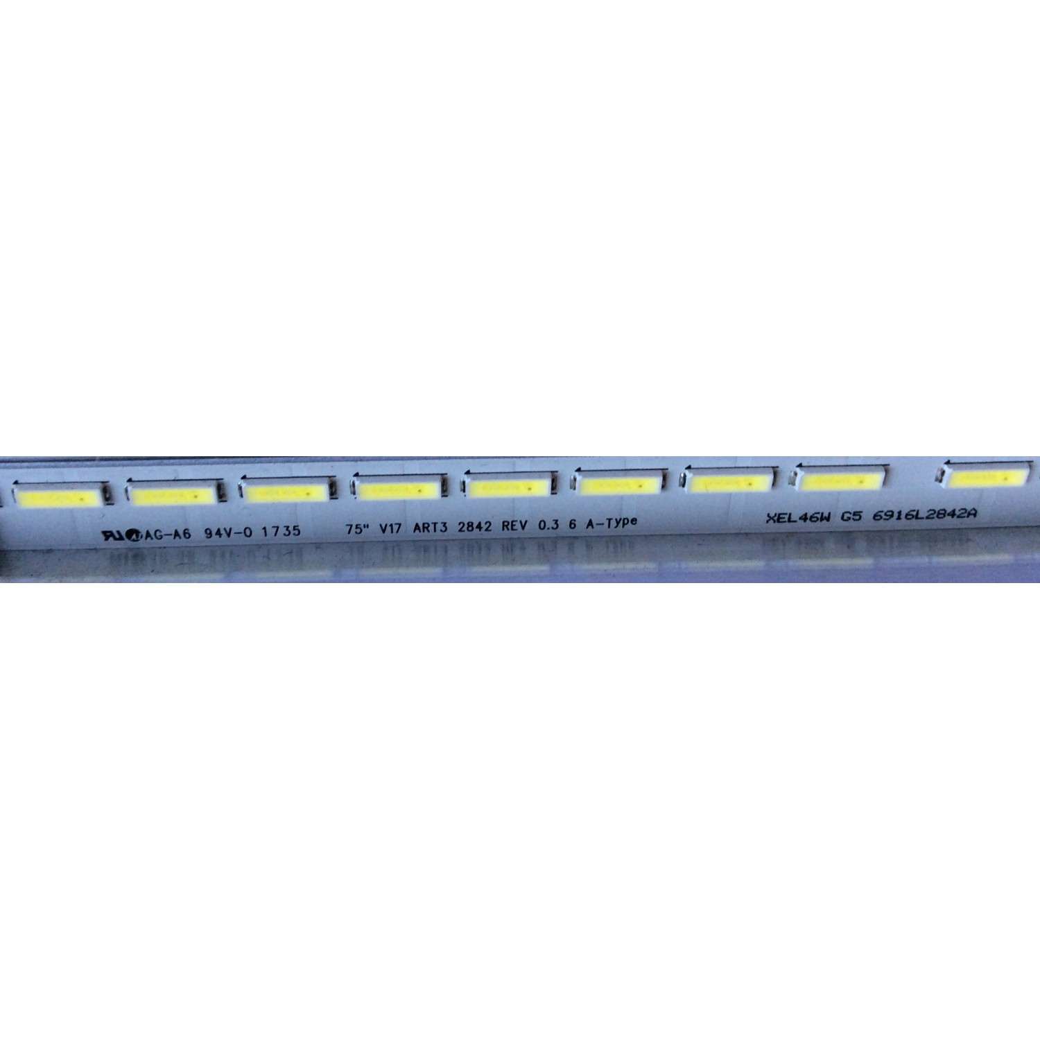 LED PARA TV (1 PIEZA) / LG / 6922L-0226A / 6916L2843A / 6916L2842A / 75" V17 ART3 2842REV 0.3 6 A-TYPE / PANEL LC750EGE(FK)(M1) / MODELO 75UJ6470 - Imagen 4