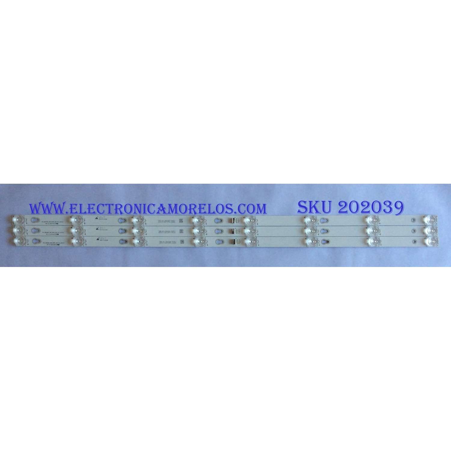 KID DE LED'S PARA TV ( 3 PIEZAS ) / TCL / 006-P1K3506B  / T0T_40D2900_3X8_3030C_D6T-2D1_4S1PX2  / LB4008 / PANEL T8-40D2900-LPN2, LVF400SS0T / MODELO 40S305TFAA 
