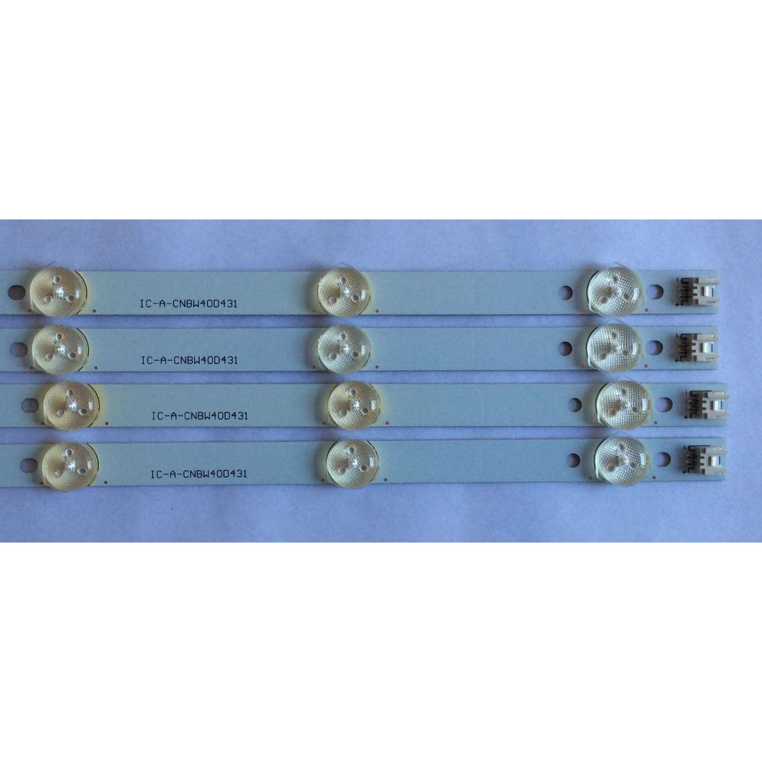 KIT DE LED´S PARA TV ( 4 PIEZAS ) /  Element, Westinghouse /  IC-A-CNBW40D431 / DY-01E340369 / 4640CL066 / 21002542 / PANEL 72001873 / MODELO ELEFW408 D1400 - Imagen 4