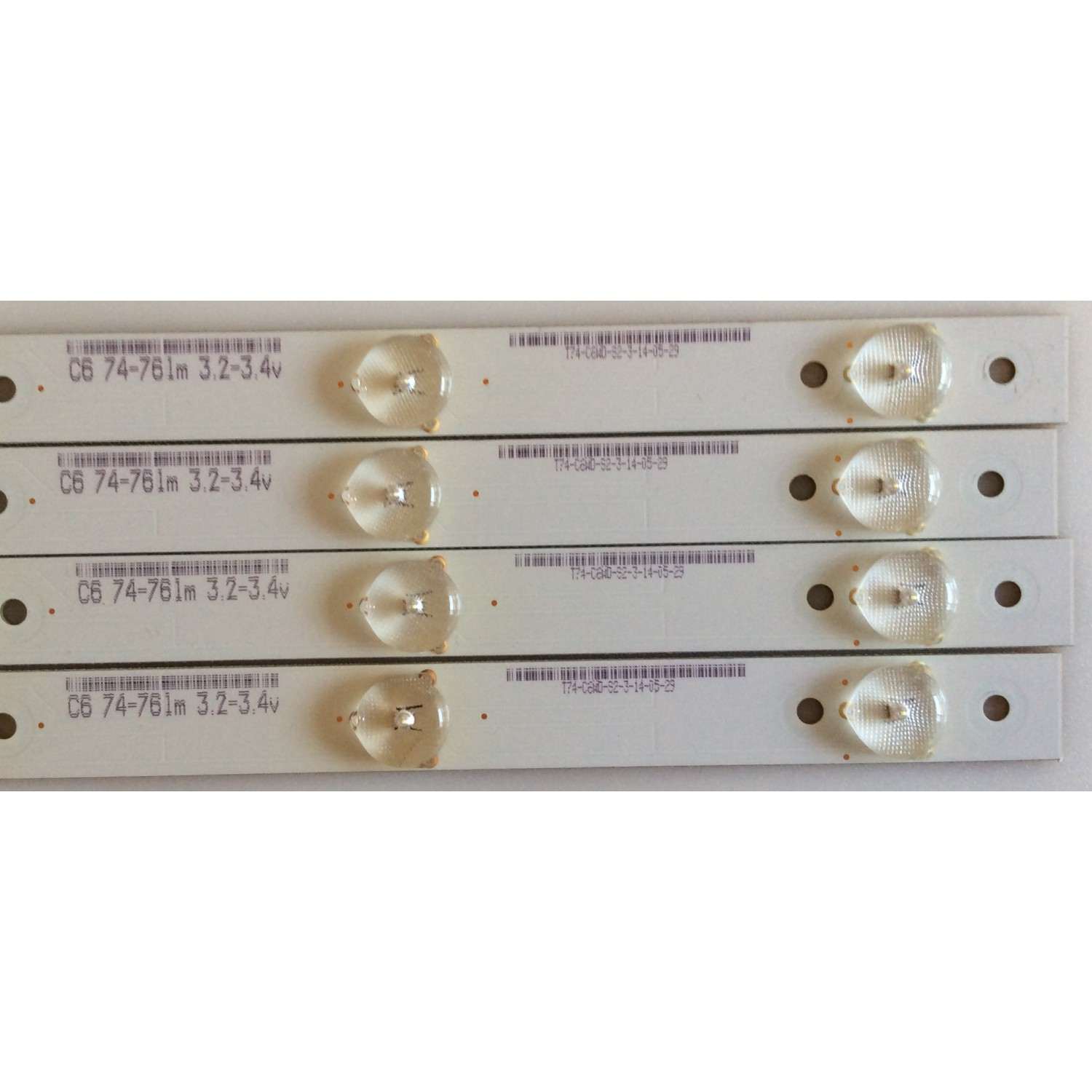 KIT DE LED´S PARA TV ( 4 PIEZAS ) / SEIKI / IC-B-CNCF40D437 / C6 74-761m 3.2-3.4v / PANEL LSC400HN01-G01 / MODELO SE40FY27A - Imagen 3