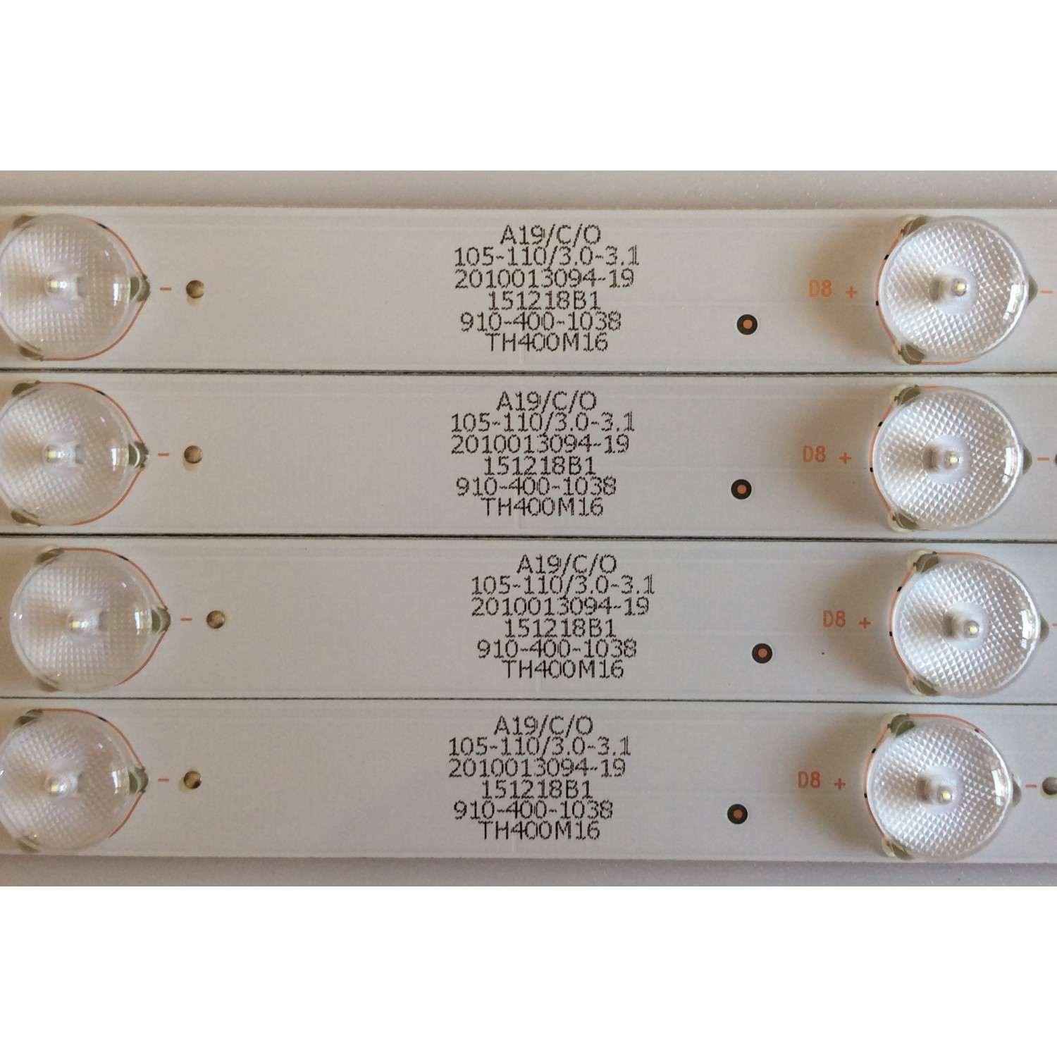 KIT DE LED´S PARA TV ( 4 PIEZAS ) / ELEMENT /  303TH400047 / TFGJ40D09-ZC21FG-02 / PANEL LSC400HN02-G02 / MODELO ELEFW408 P5G5M  - Imagen 4