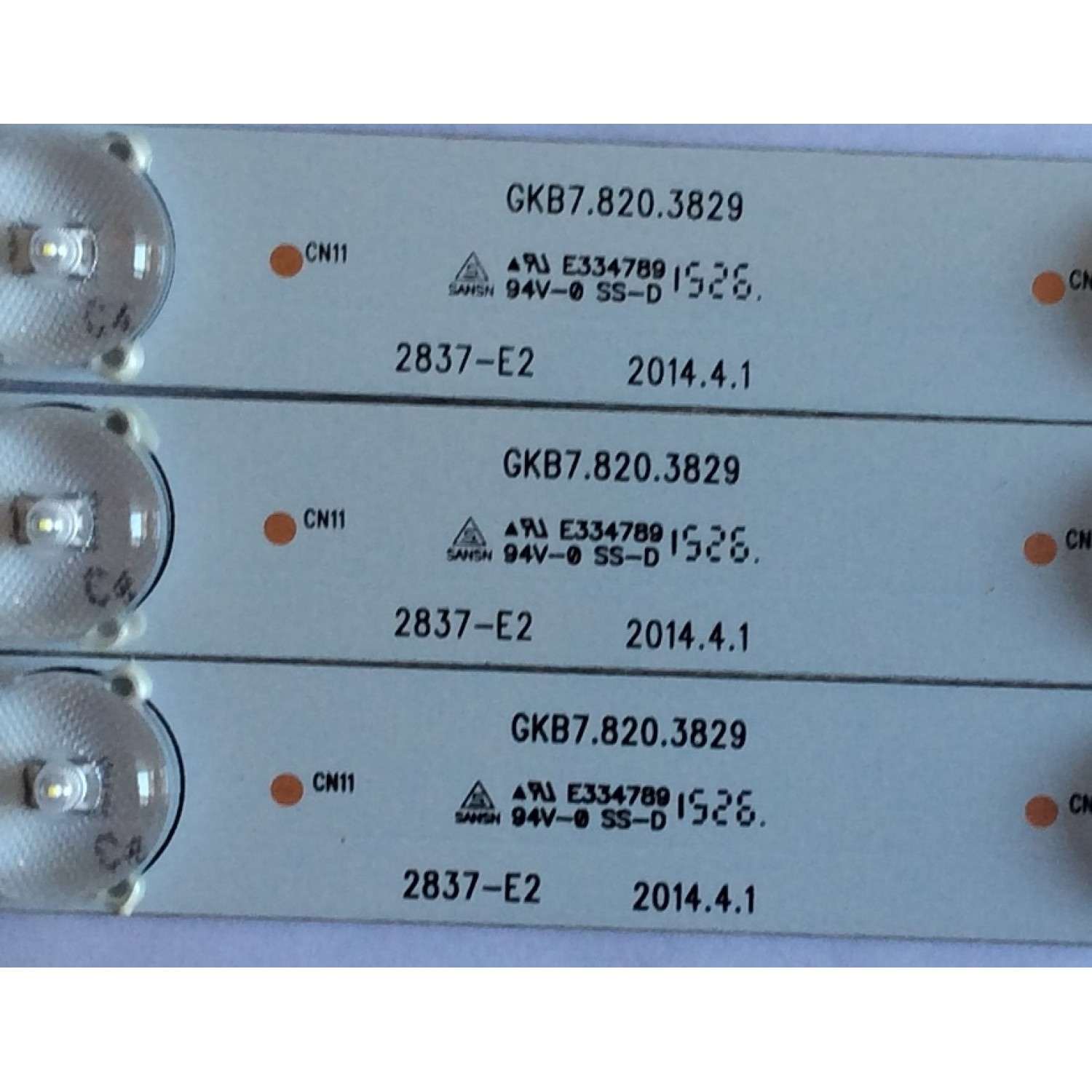 KIT DE LED'S PARA TV ( 3 PIEZAS ) / WESTINGHOUSE / GKB7.820.3829 / 2837-E2 / MODELO WD28HC1160  - Imagen 3