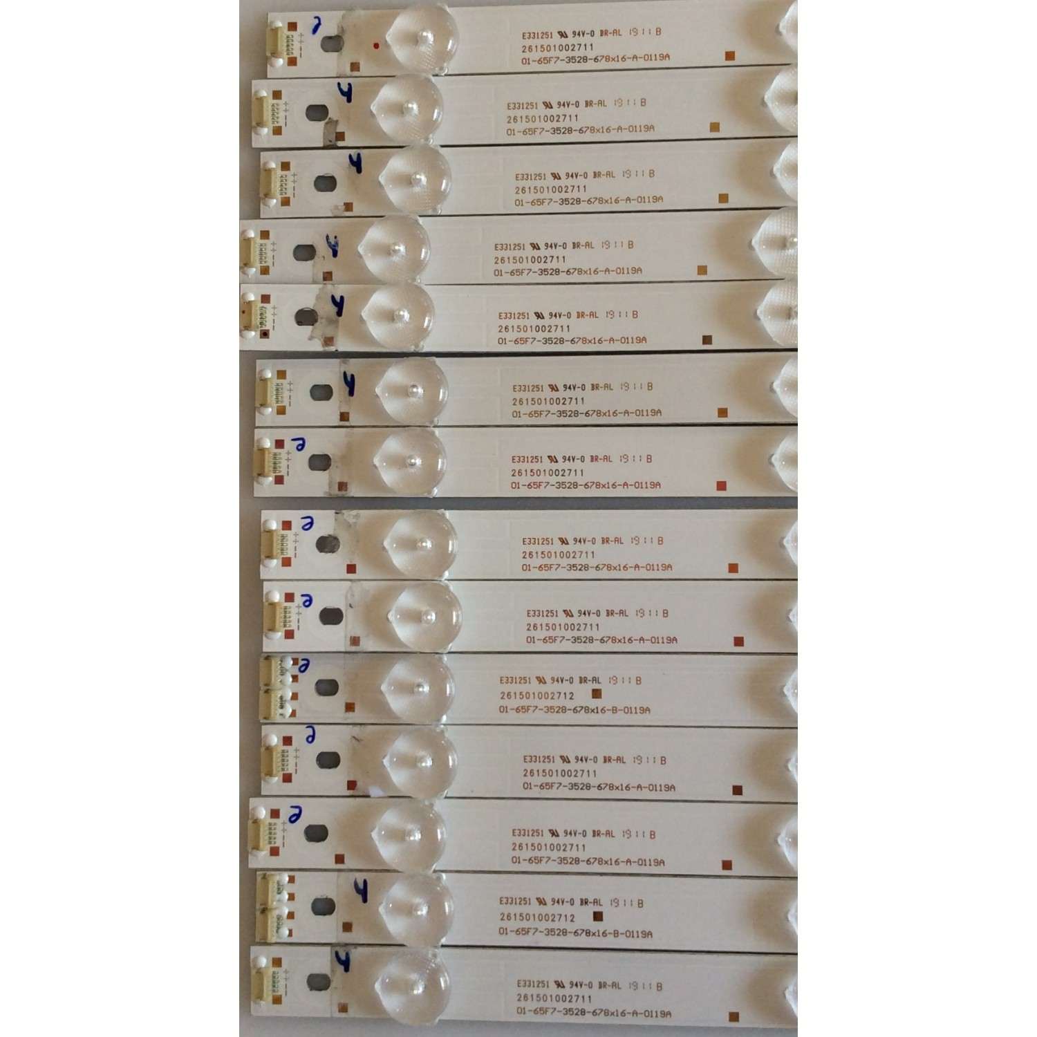 KIT DE LED'S PARA TV ( 14 PIEZAS ) / SCEPTRE  / 01-65F7-3528-678X16-A-0119A / 01-65F7-3528-678X16-B-0119A / 261501002711 / 261501002712 / E331251 / MODELO W65 - Imagen 3