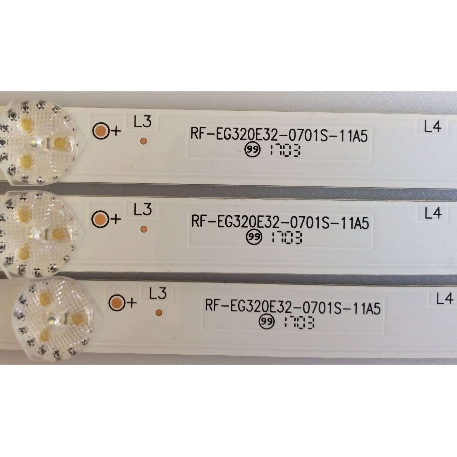 KIT DE LED'S PARA TV ( 3 PIEZAS ) / LG / RF-EG320E32-0701S-11A5 / PANEL HV320WHB-N81 REV1.1 / MODELO 32LJ500B-UB CUSFLH  - Imagen 3