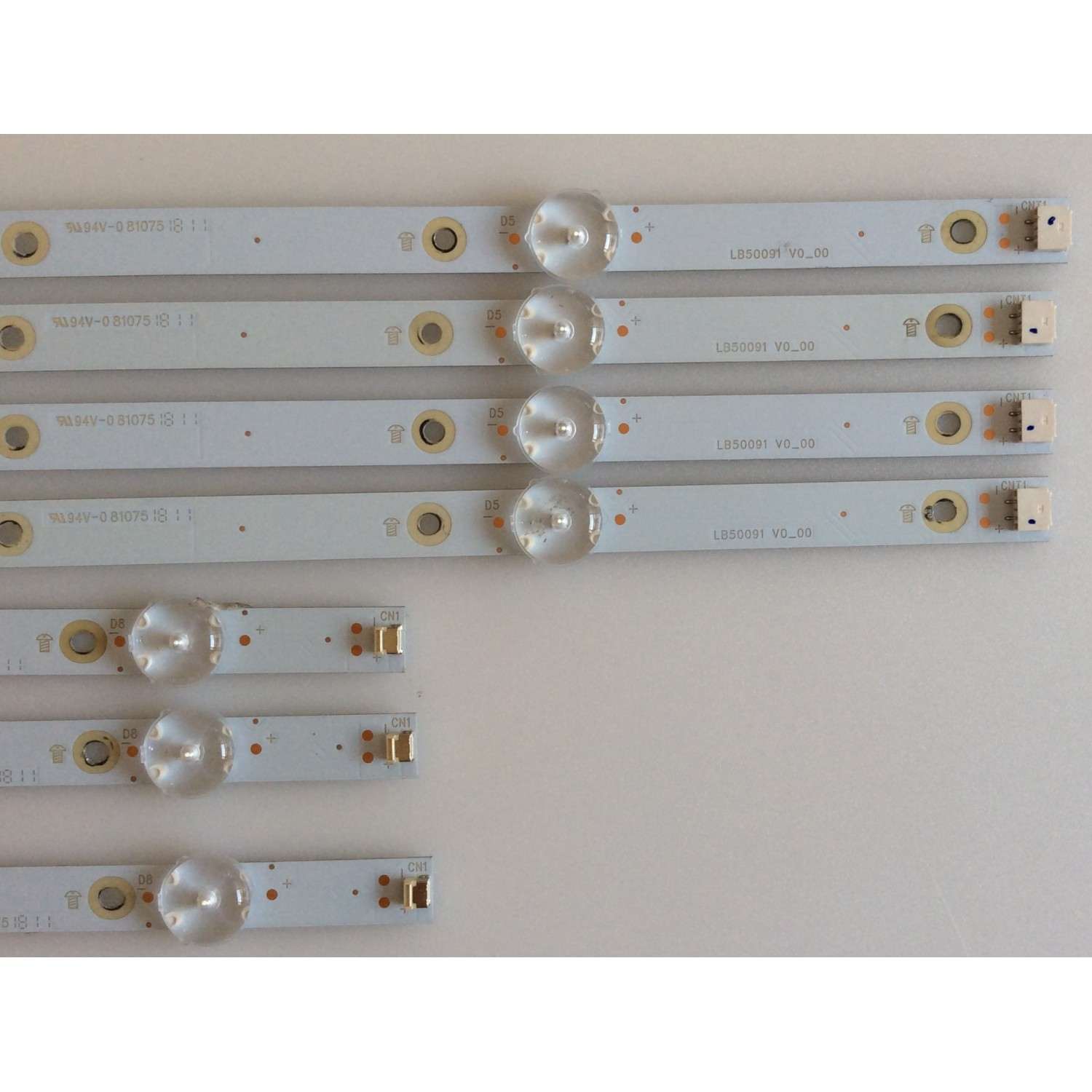 KIT DE LED'S PARA TV ( 7 PIEZAS ) / SHARP / LB50091 V1_00 / LB50091 V0_00 / 17253A 81010 / 210BZ05DLB33DBL00L / 4E697000005E / 210BZ03DRB33DBL00L / 4E697000007E / E465853 / PANEL TPT500J1-HVN07.U REV:S500AH / MODELO LC-50LB601U - Imagen 2